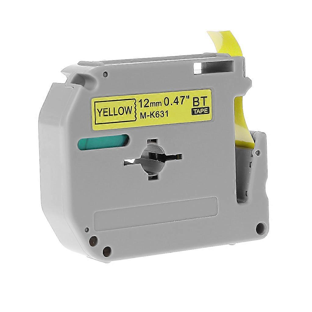 12mmx8m Label Printer Ribbon Tape for Brother P-touch M-K131 M-K231 M-K431 Label Maker Label Tape Printer Accessaries  Y