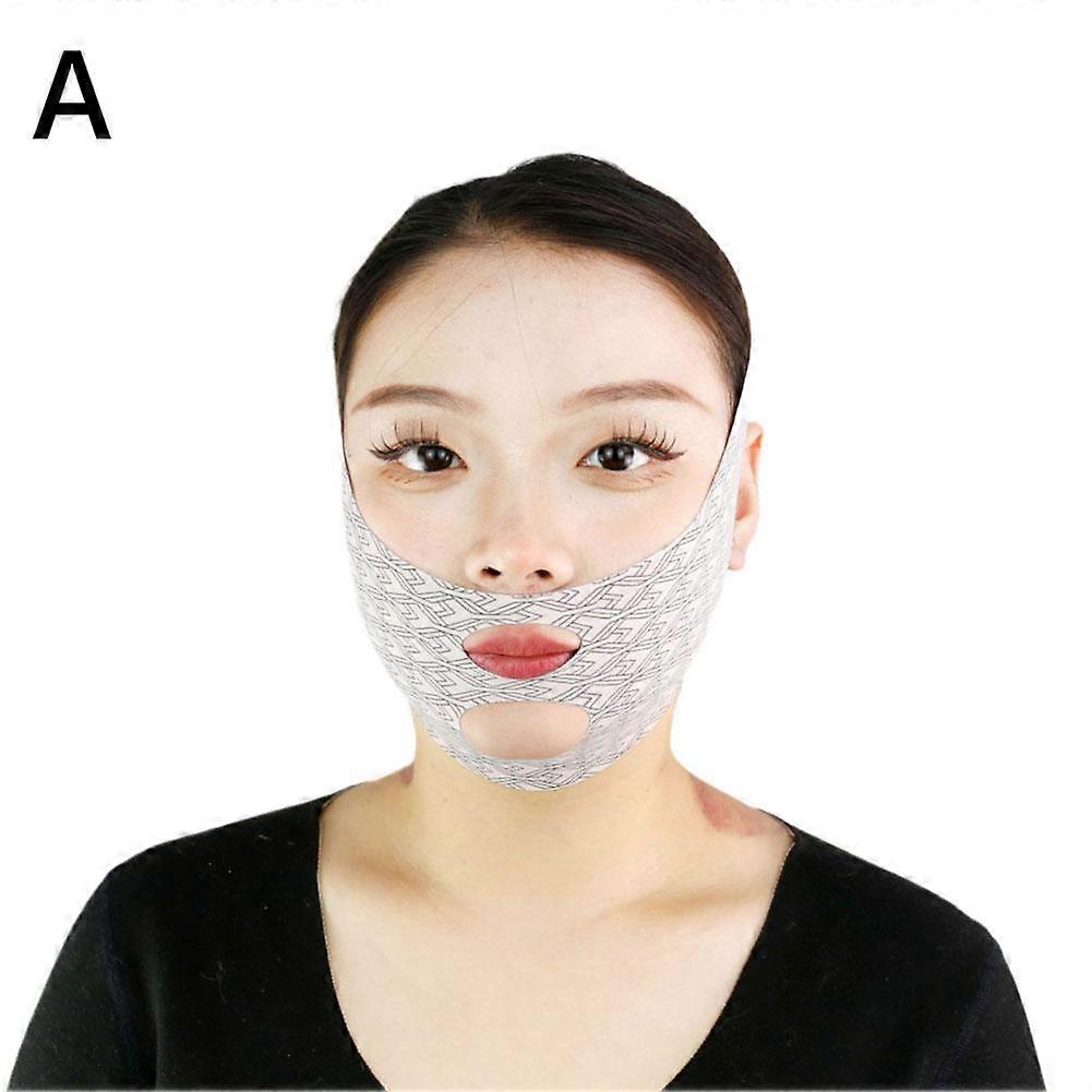 Pink (A)$High elastic face slimming mask face slimming bandage V face lift and firming double chin nasolabial fold lifting and sagging