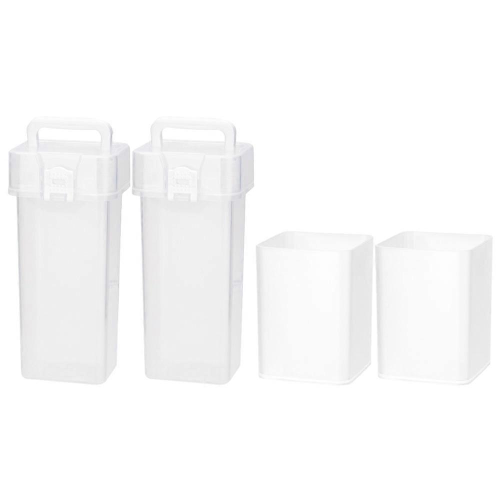 Practical Pen Storage Holders for Study Office Made of Plastic Transparent 4 Pieces