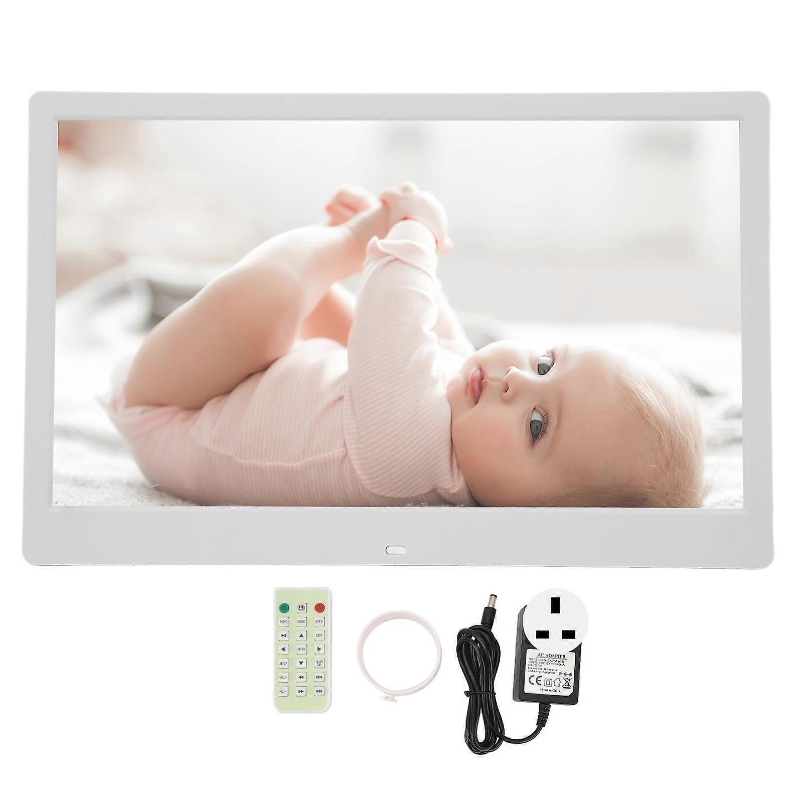 15.6" IPS Full HD Digital Photo Frame with Remote, Stereo Sound, Easy Setup, UK Plug