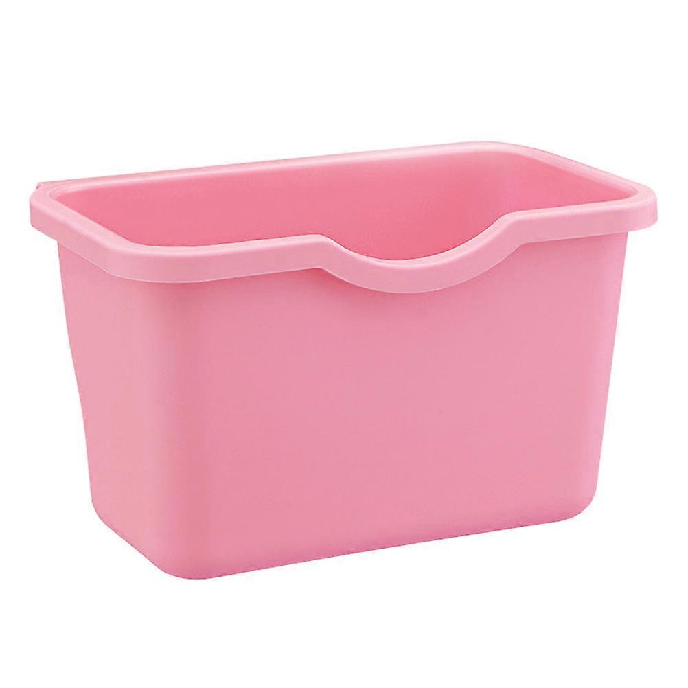 Trash Can With Storage Plastic Trash Can Rectangular Pink Hanging Trash Storage For Kitchen Use 1Set