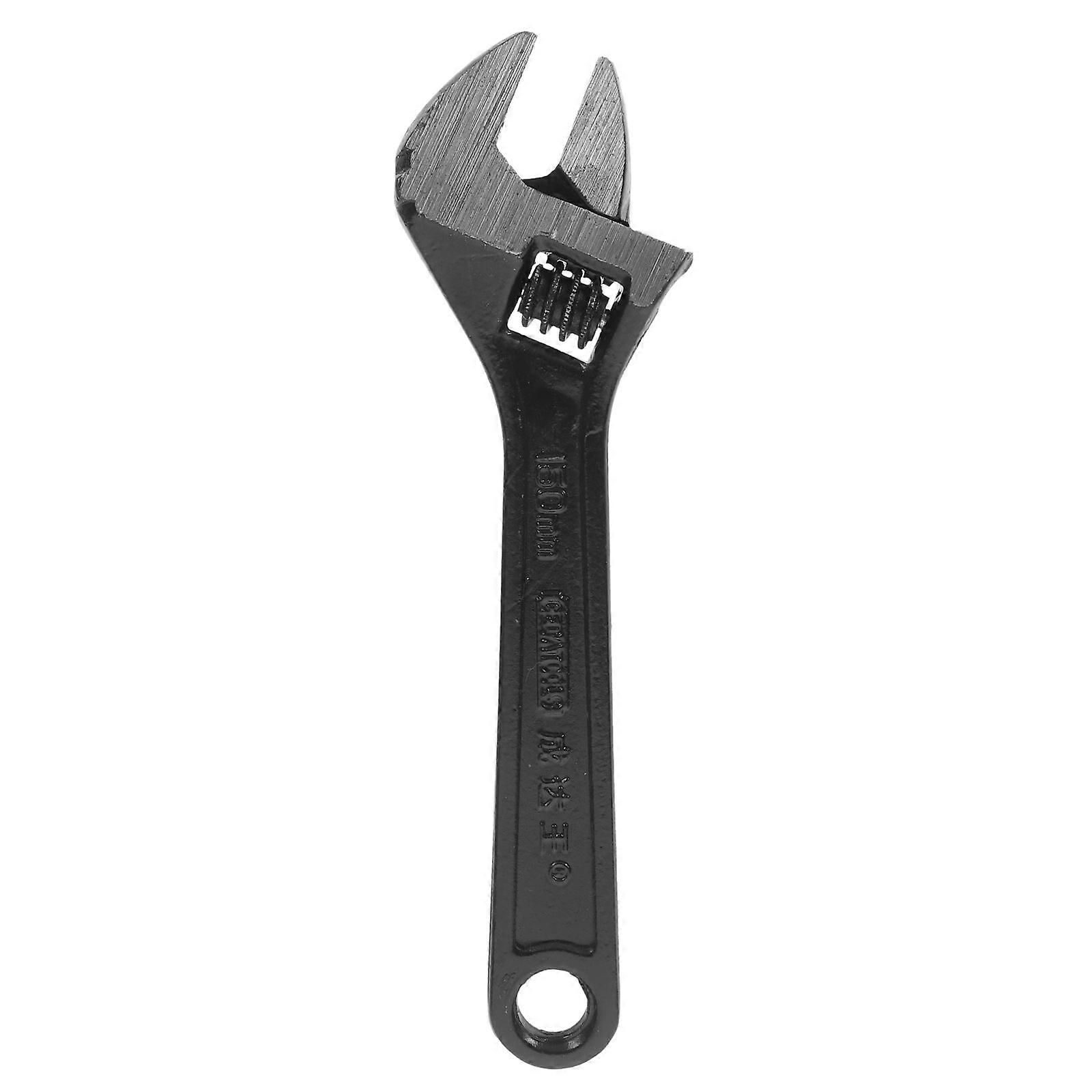1PC Sturdy Adjustable Wrench Multi-function Large Opening Board Spanner (Black)