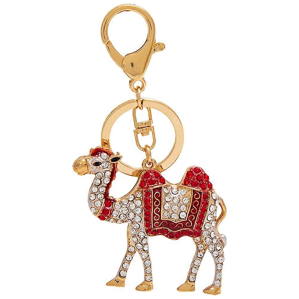 Key Pendant Attractive Keychain Pendant Camel Shape Bag Accessories Holder for present Handbag Decoration Red 1Pc