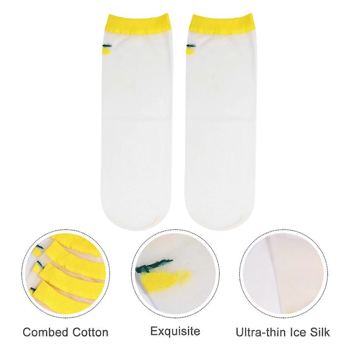 Sandal Socks Women Ultra-thin Middle Tube Clear and Breathable for Summer 5 Pairs