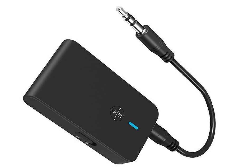 Bluetooth 5.0 Transmitter and Receiver, 3-in-1 Wireless Bluetooth Adapter, 3.5mm Bluetooth Audio Adapter for TV,PC,Headphones,Speakers(Black)