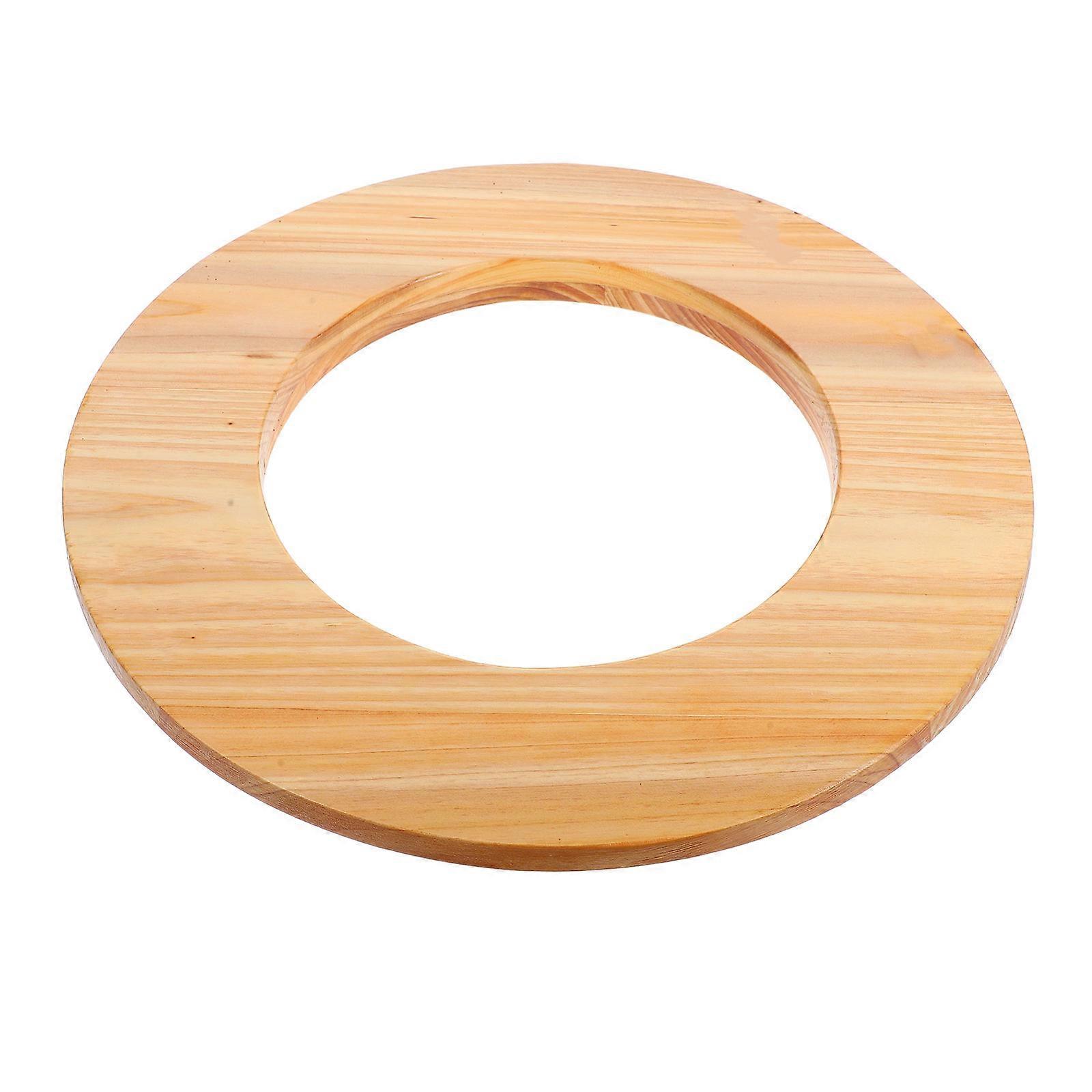 Sauna Accessories Wooden Lid Square Shape Easy to Clean and Remove Home Use 35.50X35.50X2.00CM Light Brown 1Set