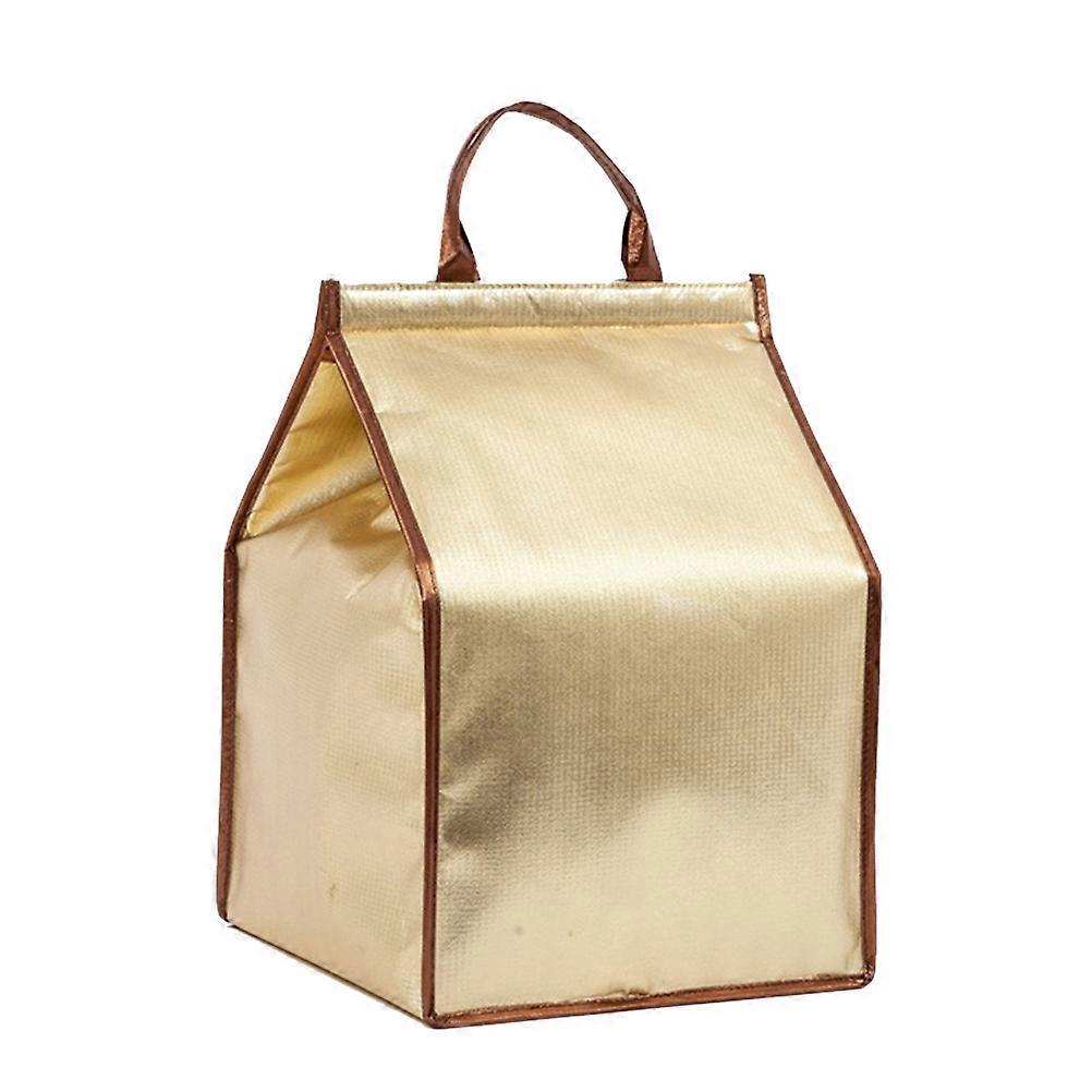 Portable Cooler Bag Tote Grocery Bag Insulated for Daily Use Lunch Travel Rectangular Cloth 1Set
