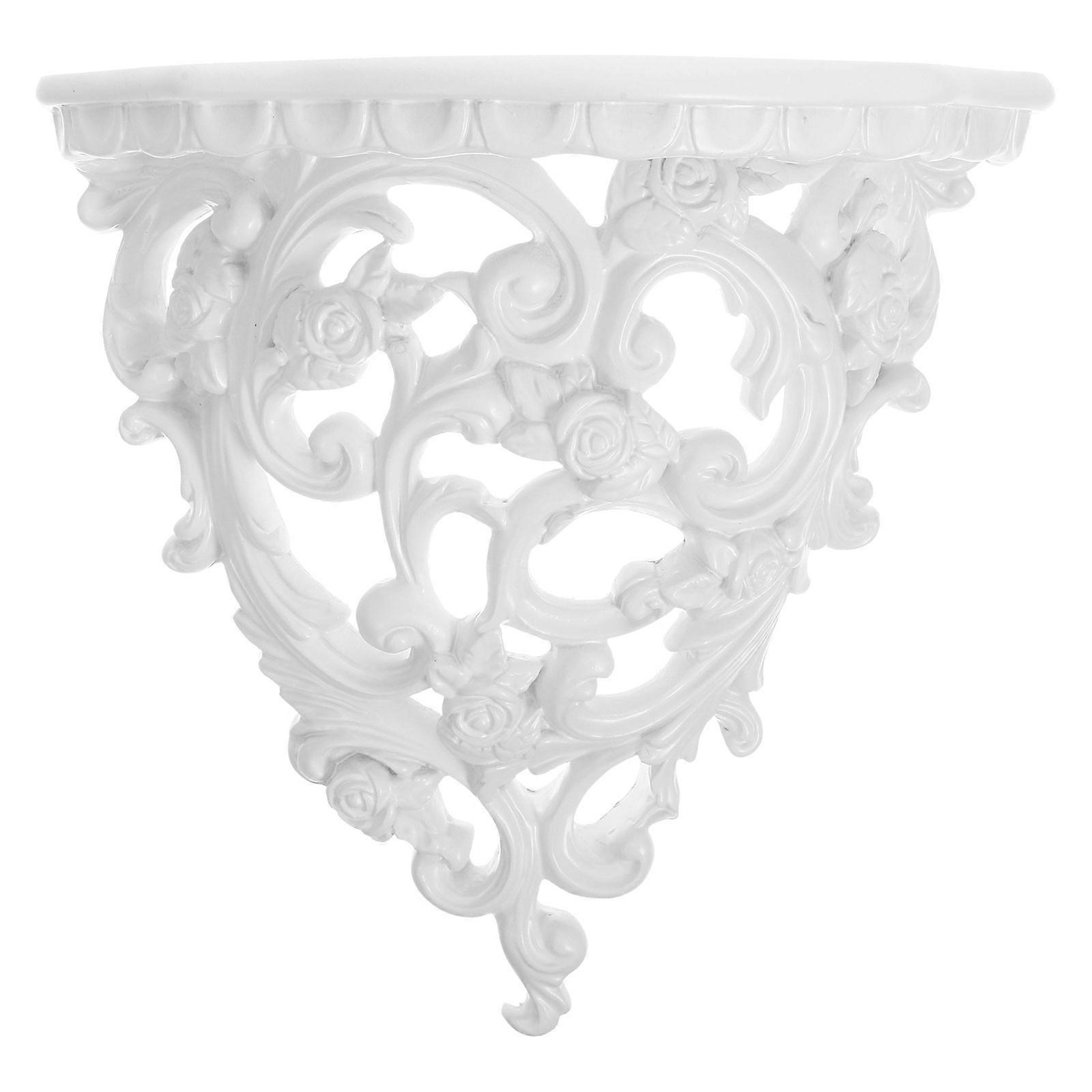 Hanging Shelfs Wall-Mounted Shelf Modern Style Bathroom Resin Lattice Pattern 20.50X19.00X10.30CM 1Pack