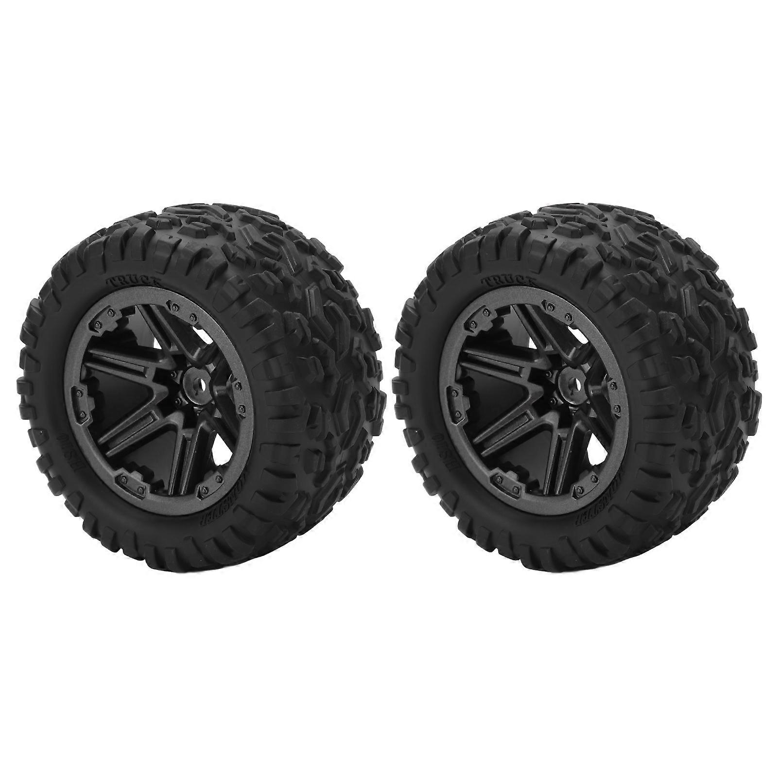 2pcs Remote Control Car Rubber Tyres with Hex Adapter for 1/8 1/10 High Speed Off Road Car Series
