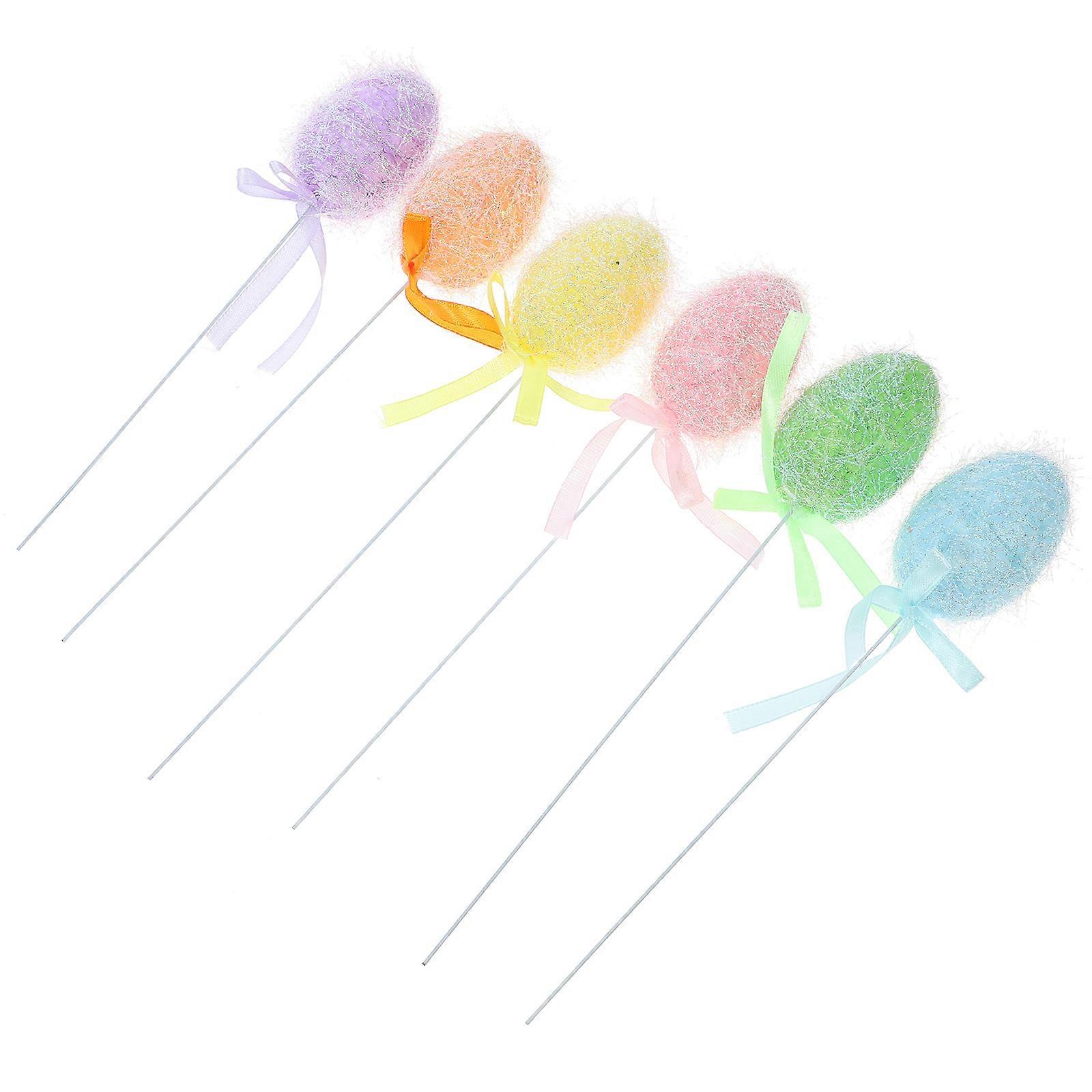 Egg Twig Arrangement Easter Egg Branches Vase Arrangement Floral Decoration Assorted Color 6Set