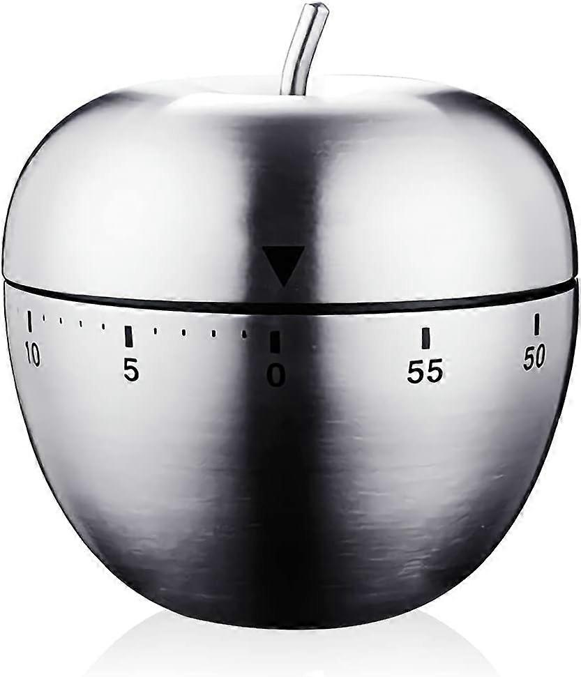 1pcs kitchen timer, apple-shaped mechanical manual rotating alarm clock