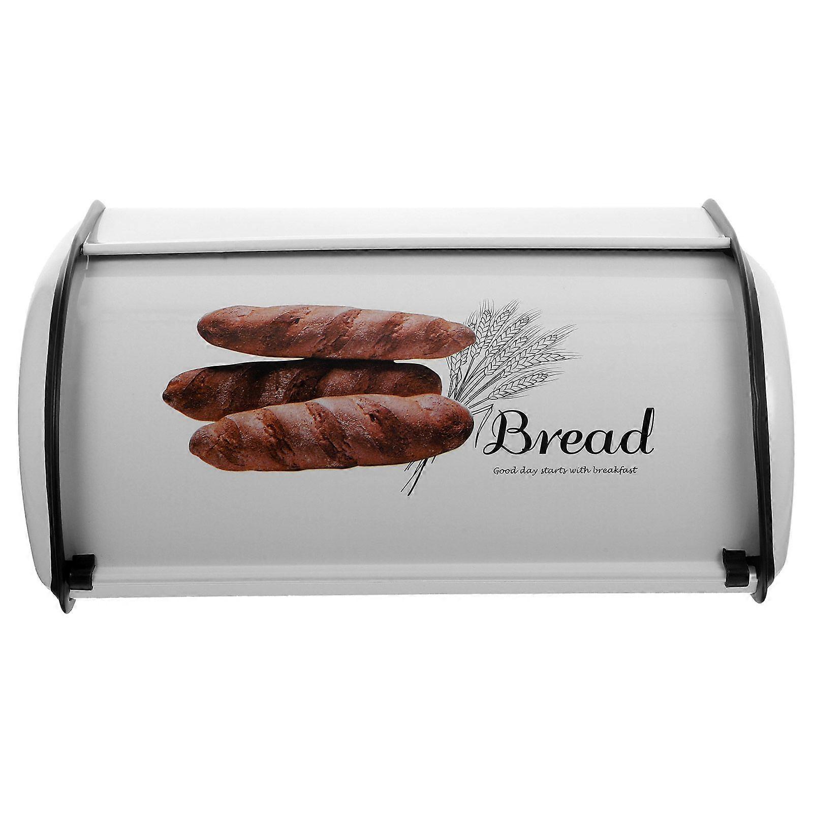 Bread Box Iron Bread Case Kitchen Desktop Organizer Box Breads Snack Storage Container