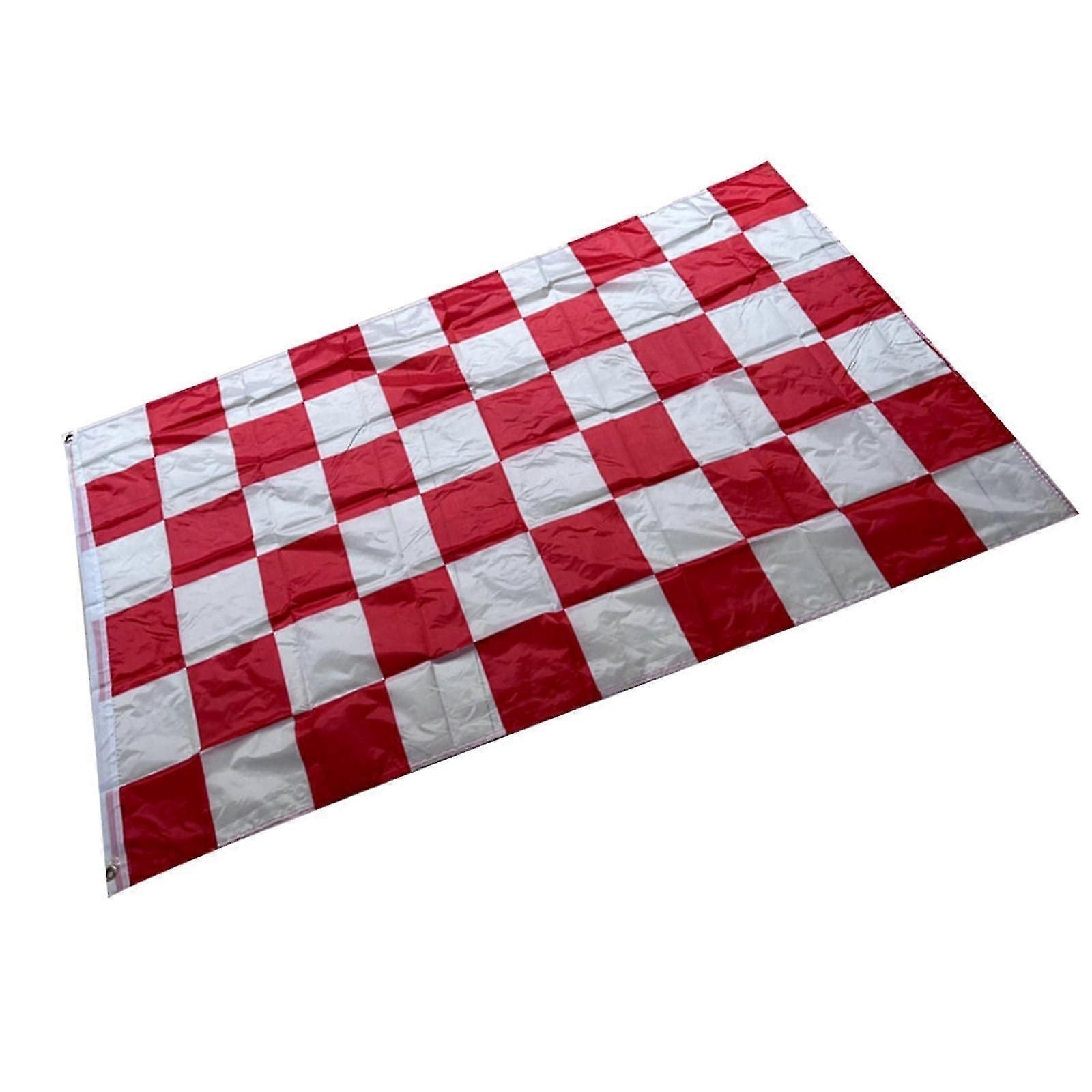 Red and White Check Flag Checkered Flags for Decorating Home Party