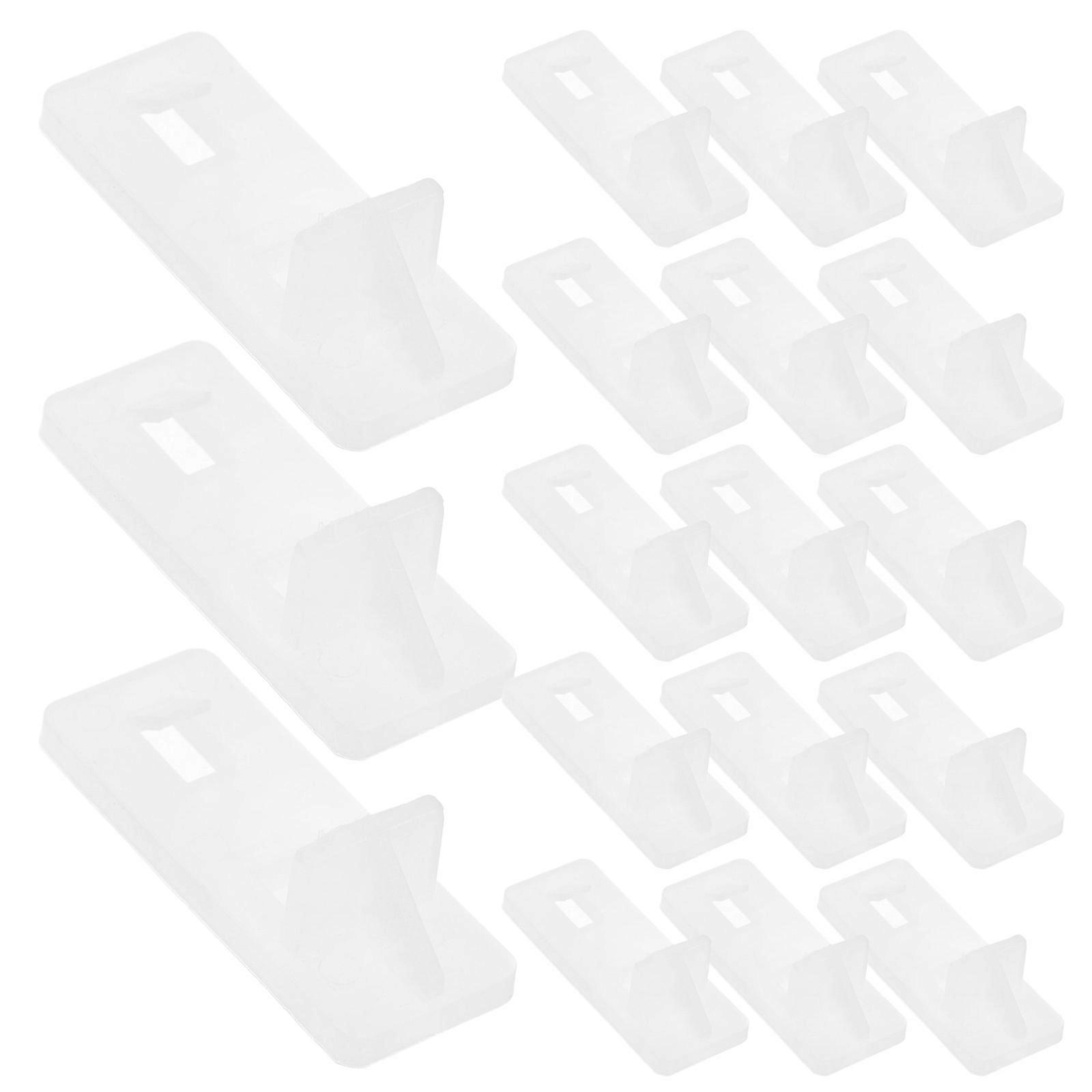 20 Pack Plastic Shelf Holders & Clips for Cabinets, Bookshelves & Closets – Durable Storage Supports for Home & Office Use