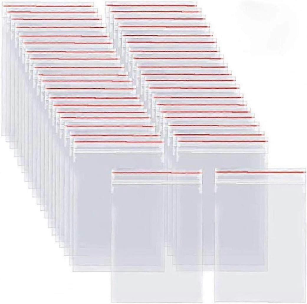 Clear Resealable Plastic Bags, Strong Reusable Zipper Lock Bag, Thickening And Durable, Lock To Lock, 9x13cm 250PCS