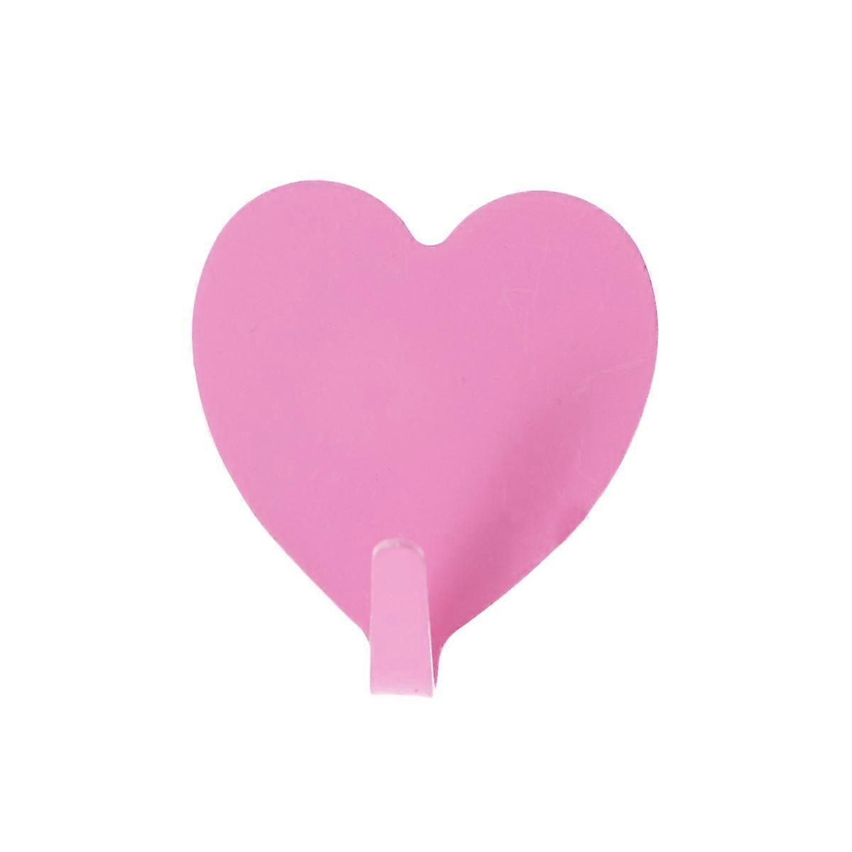 Cute Sticky Hook Heart Shape Seamless Stainless Steel Wall-Mounted Coat Hat Hook for Home Office 1Pack