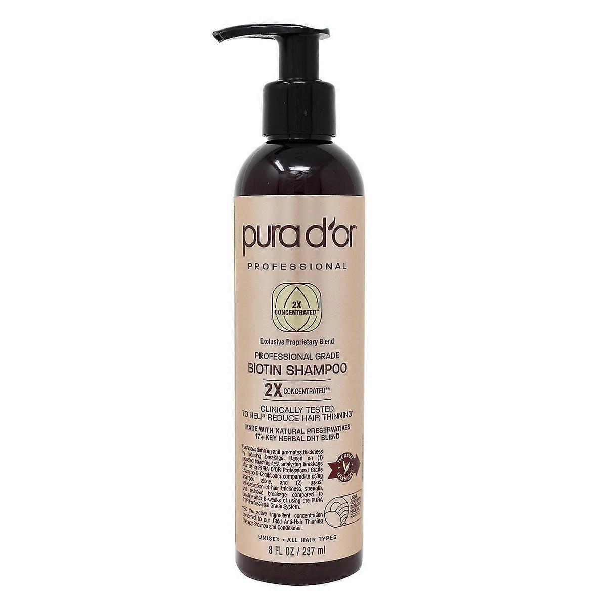 Pura D'or 专业级生物素洗发水，8 Fl Oz