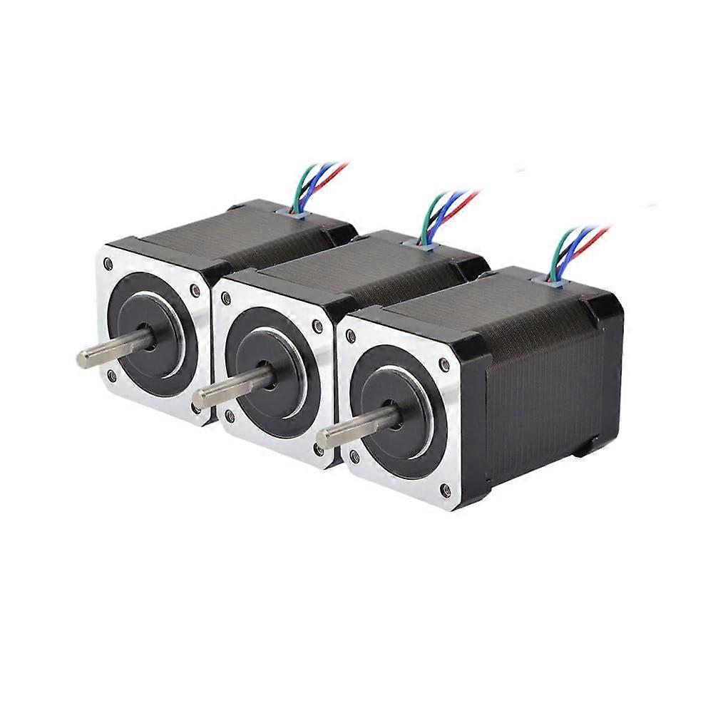 Nema 17 Stepper Motor 65 Ncm 2.1 A 4-Lead 60 mm 42BYGH Pack of 3 for 3D Printers and CNC Machines