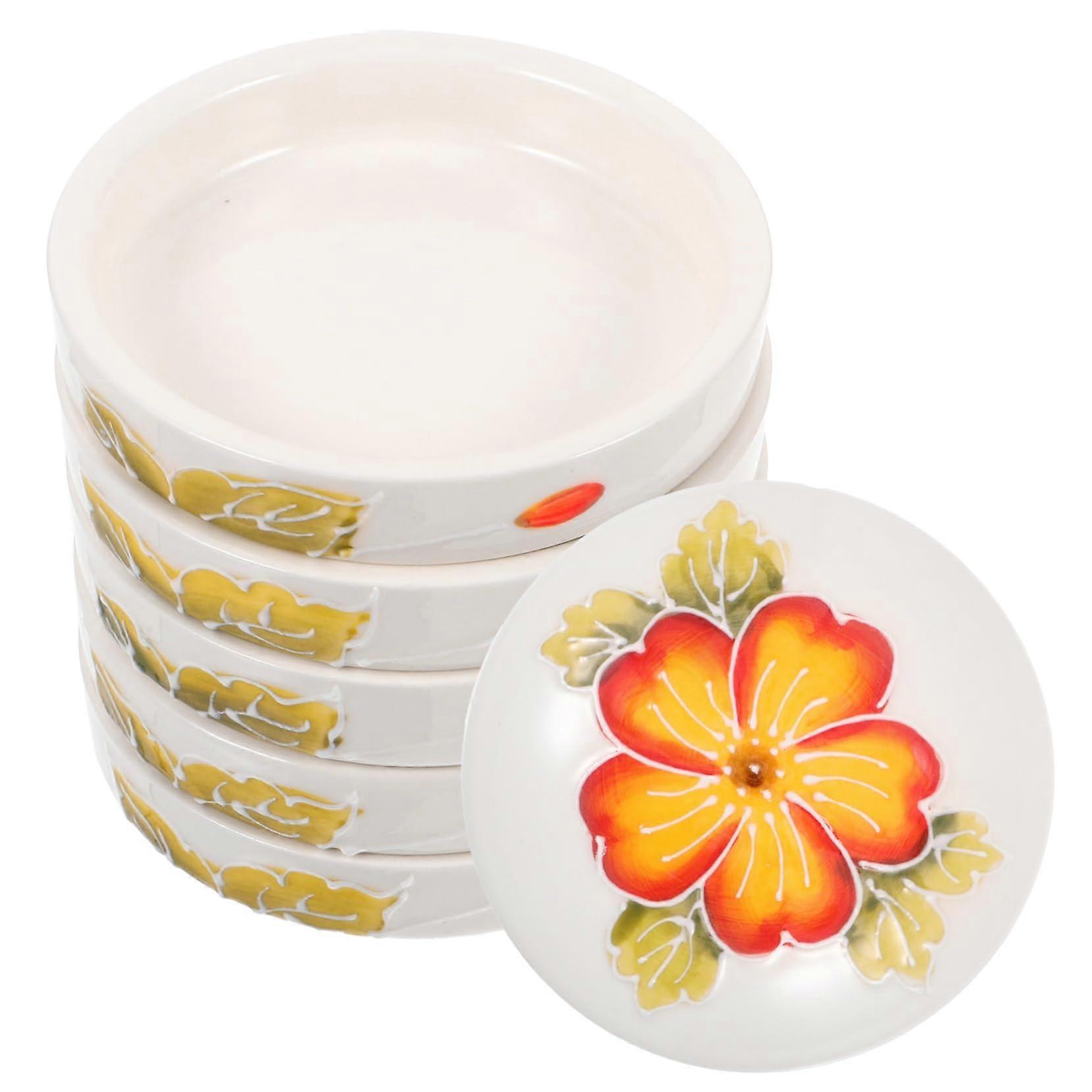 1 Set Frame Graded Porcelain Plates Tuff Painting Colour Tray Rattan Stackable Watercolour Palette