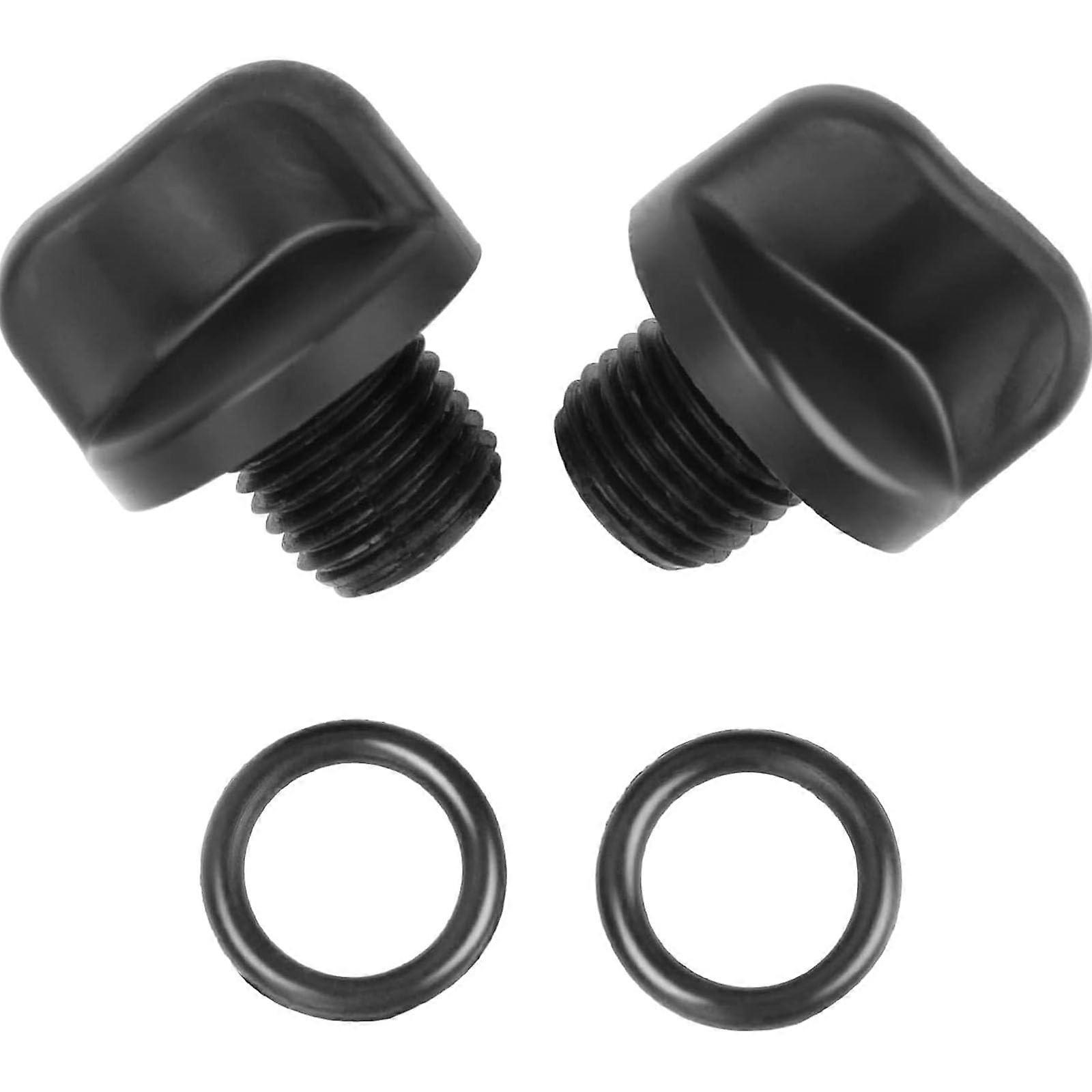 R0446000 Pool Plug Set - High Compatibility Filter Drain Plug with Rings, Durable Plastic Texture, 2 Pieces for Pump