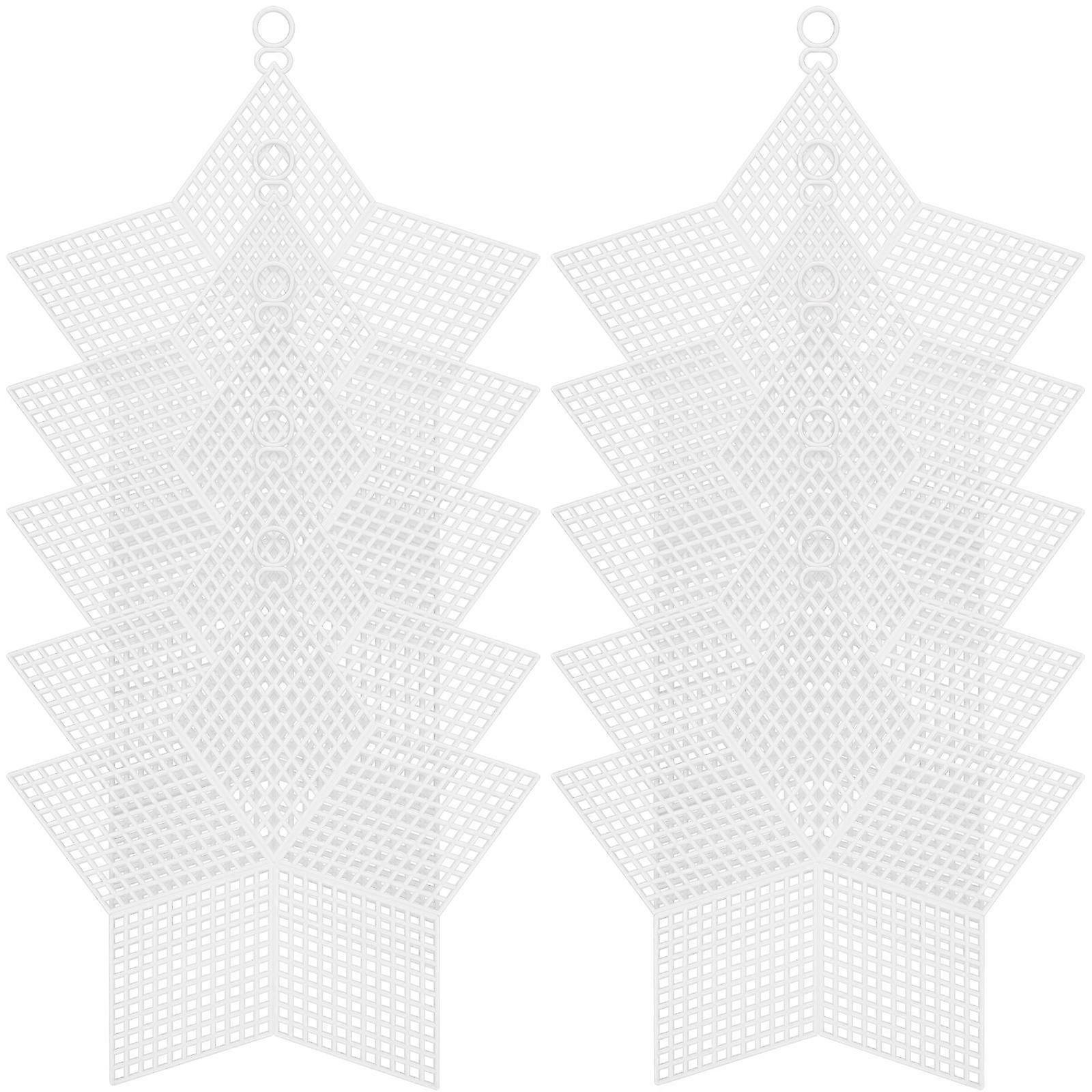 DIY Plastic Mesh Sheets for Embroidery Yarn Crafting with 10Pcs Star Shape Sheets