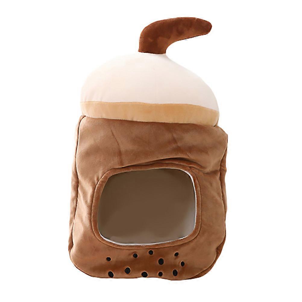 Tea Plush Headgear Cosplay Hat for Halloween Christmas Party Photo Props Performance Accessory