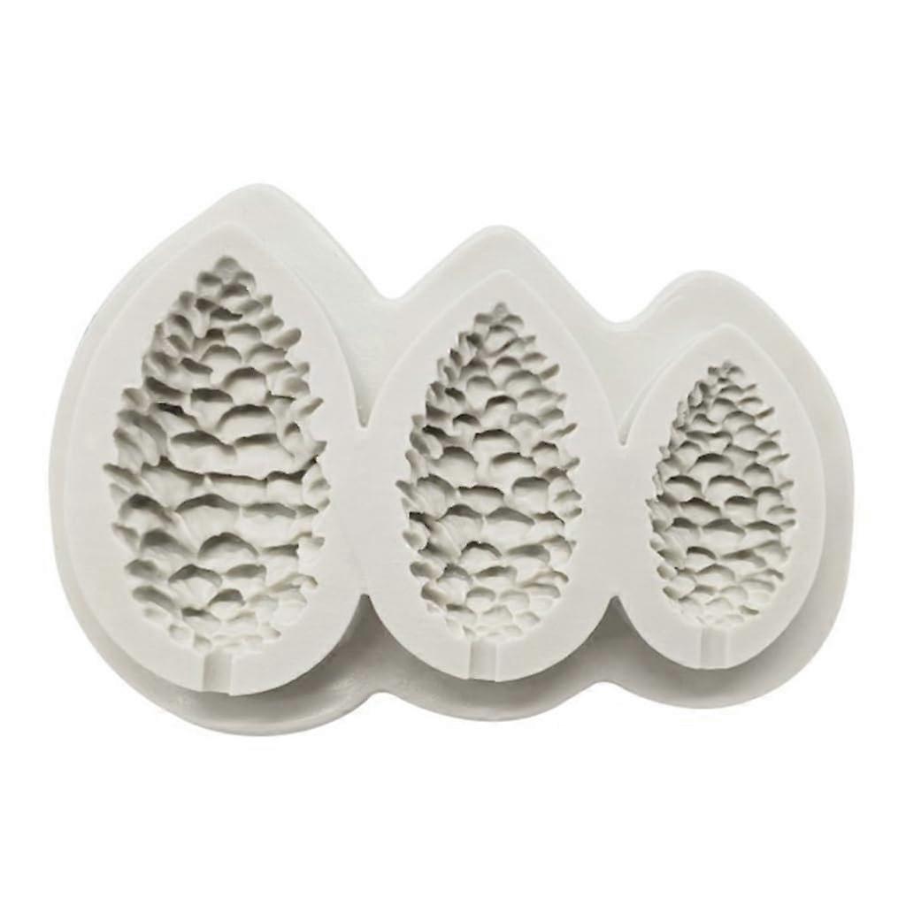 Stabile Silikon-Fondantformen Realistic Nut-Shaped Molds For Elegant Cake And Party Decor 3 Pinecones In One Set