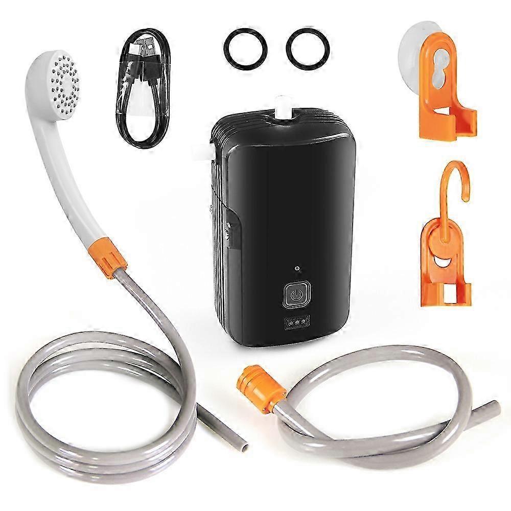 Outdoor Camping Shower Portable Electric Shower Pump Waterproof with 2-Level Water Flow for Camping Hiking Backpacking Travel Beach Pet Watering