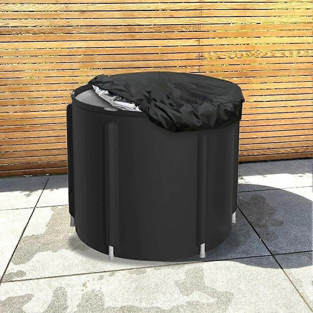 Portable Ice Bath Cover Waterproof Dustproof Foldable Rope Compatible With Most Large Portable Bathtubs 32 X 5.9 Inches