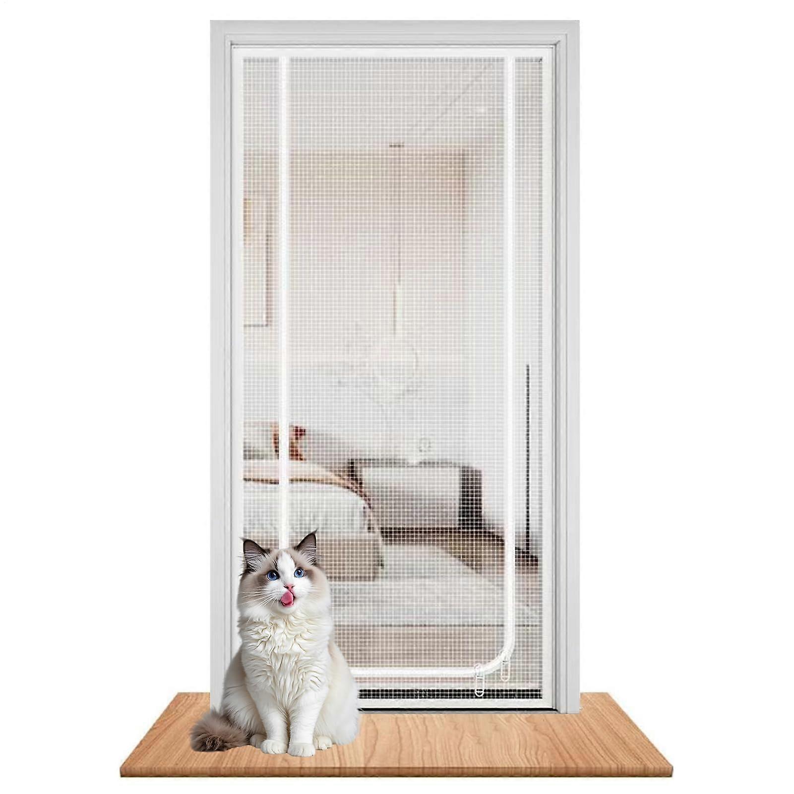 ستائر أبواب CatProof ، شبكة متينة ، تركيب سريع ، 220 × 90 سم للوصول إلى السلالم