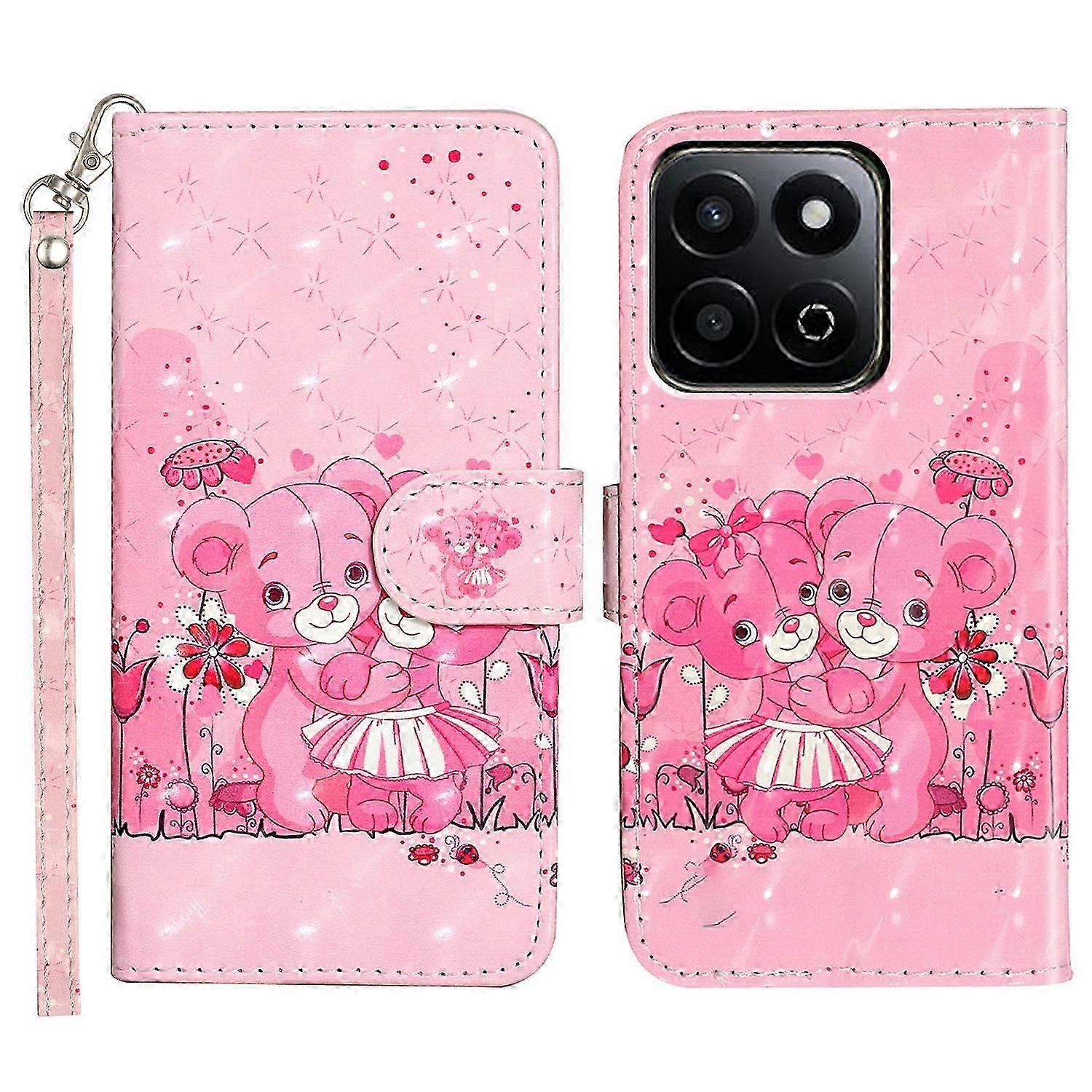 For Honor X7c 4g/200 Smart 5g Case 3d Pattern Printed Phone Leather Phone Cover