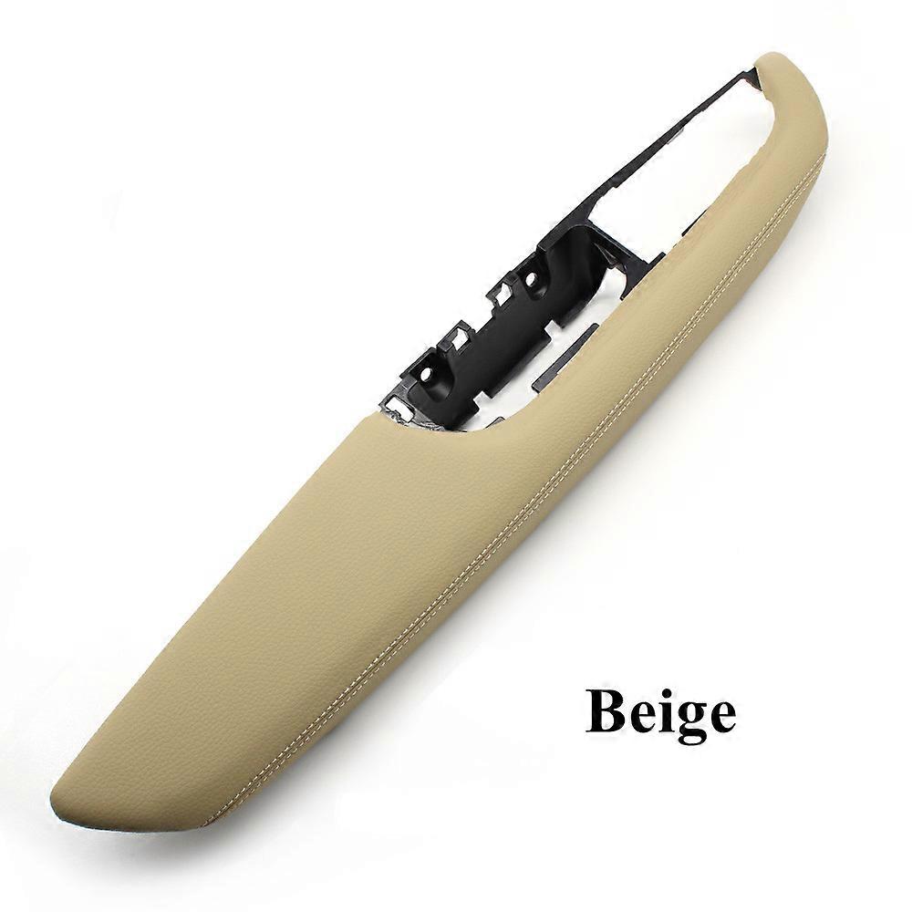 Black Beige LHD Left Hand Driver Interior Door Handle Armrest Leather Outer Frame Bracket Replacement For BMW X5 X6 E70 E71 E72