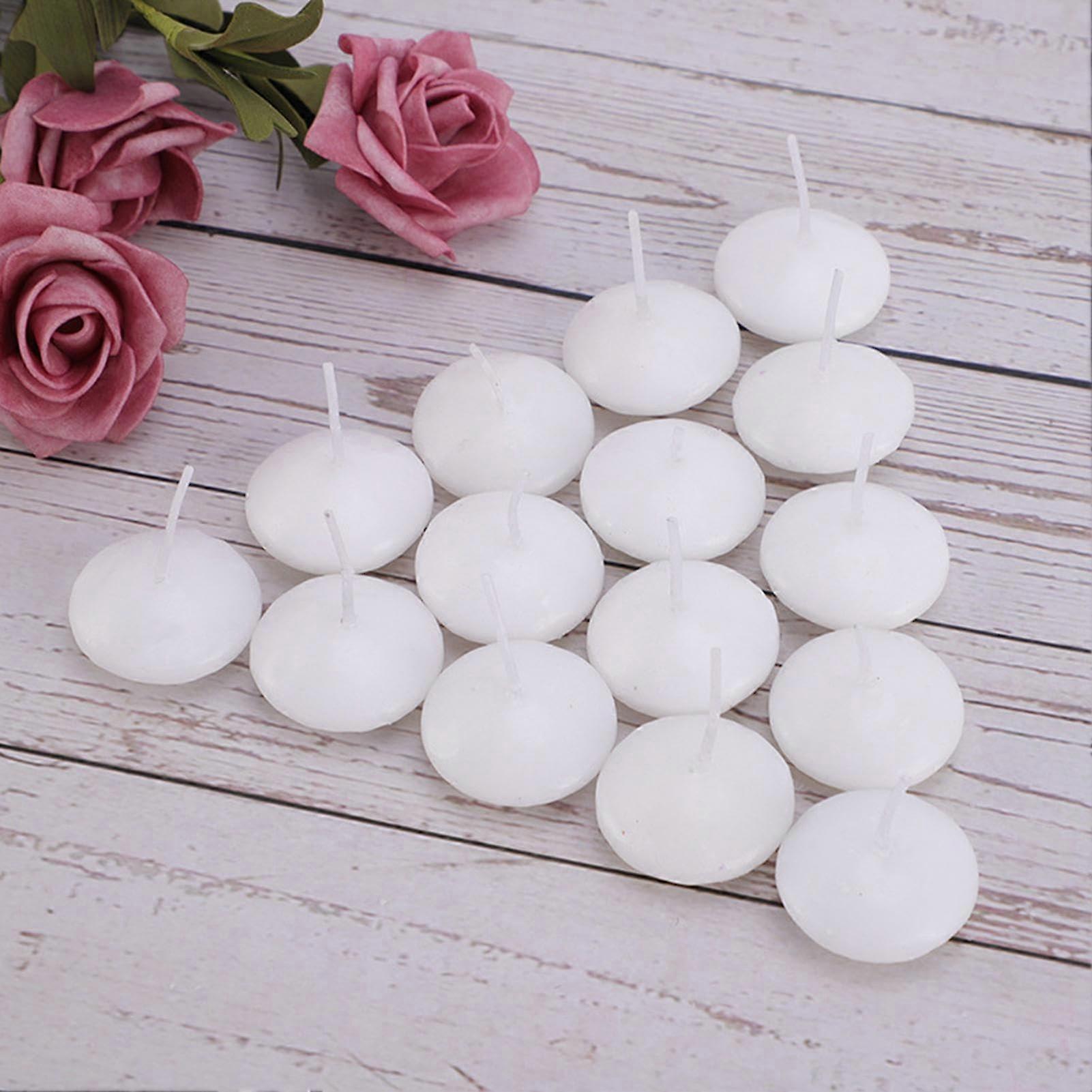 15 odorless floating candles for weddings, parties, pools, spas, Valentine's Day