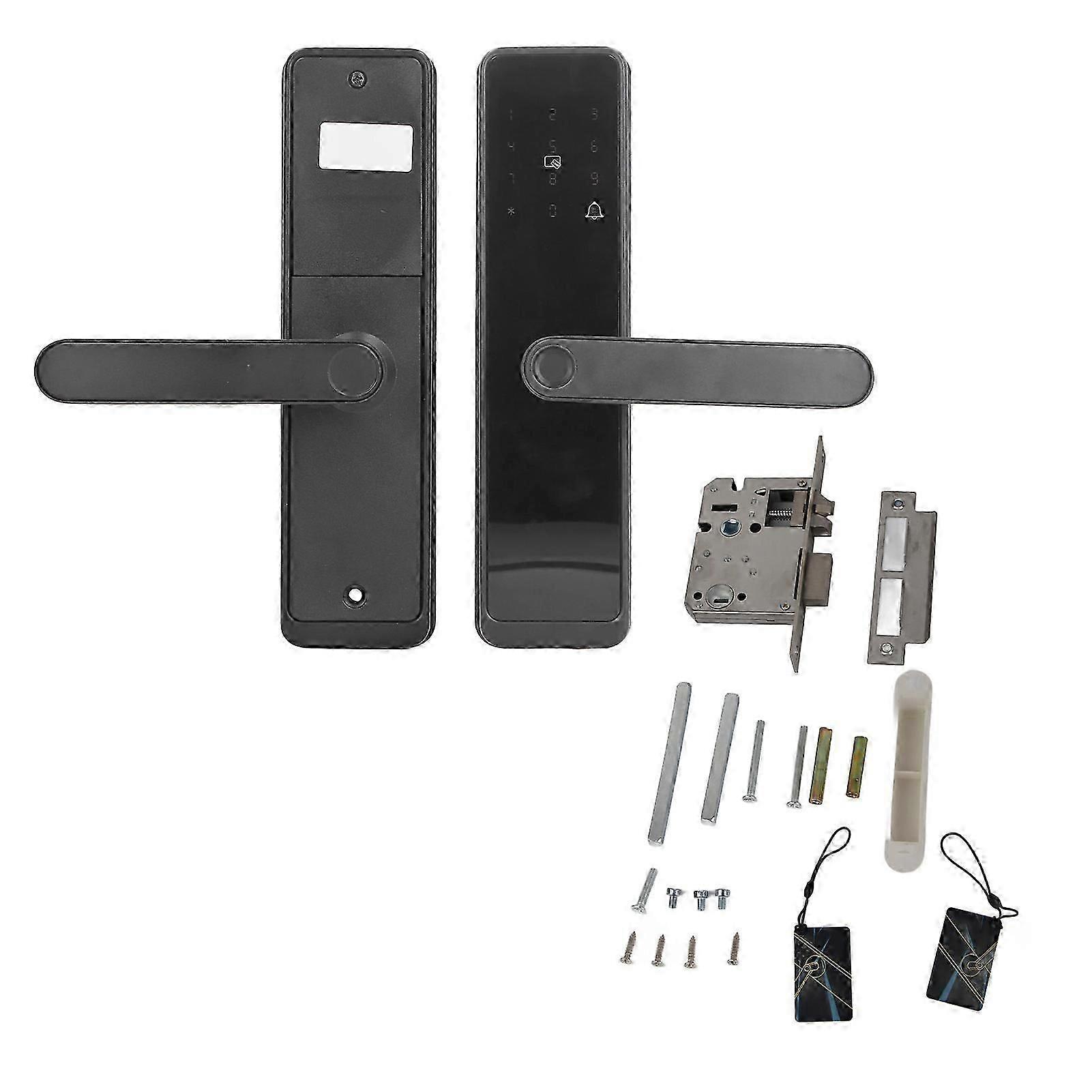 Door Smart Lock Fingerprints Password IC Card Key Anti Theft APP Control Entry Lock for Home Security