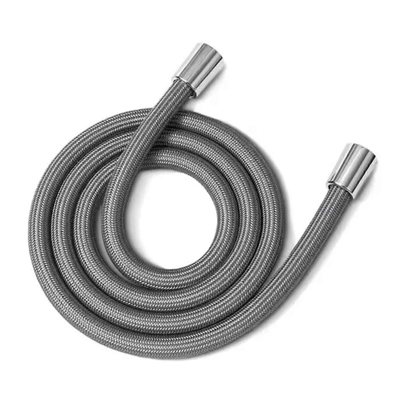 1.5m Nylon Filament Flexible Shower Hose G1/2 Universal Connection Anti-Twist Extension Pipe Gray