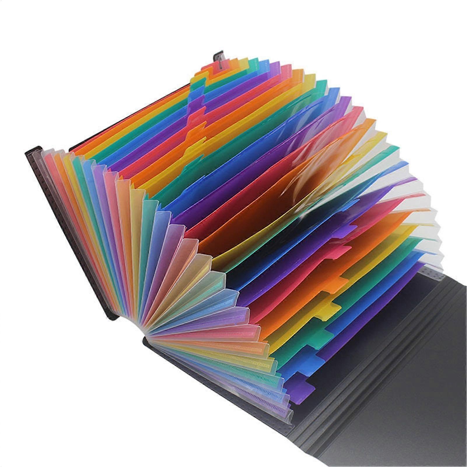 Foolscap Document Organizer - A4 File Folder with 12 Pockets, Multi-Layer Document Storage, Durable Office Supplies