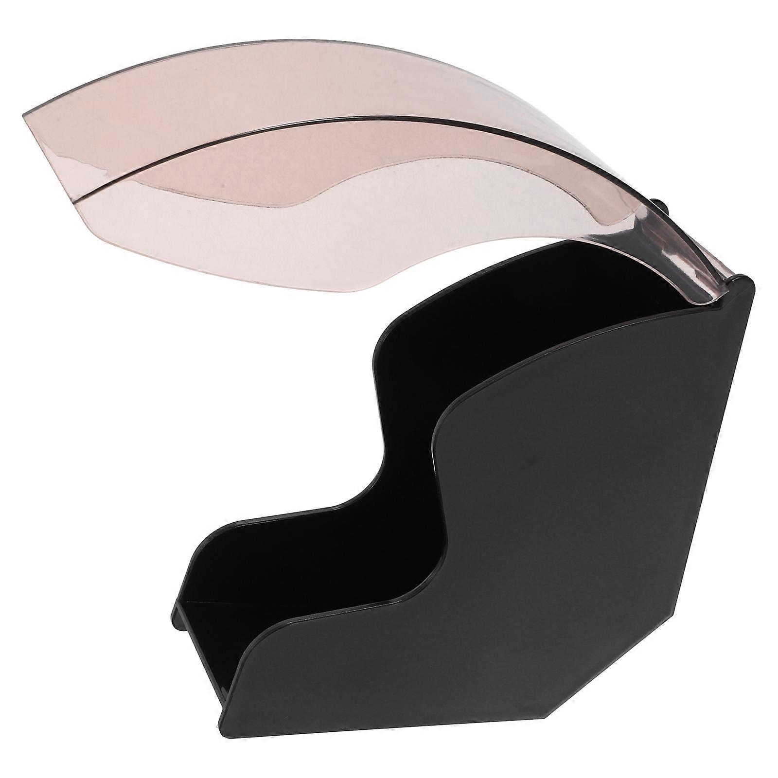 Black Fan-Shaped Coffee Filter Storage Box With Cover For Hand Brewed Coffee 1Set