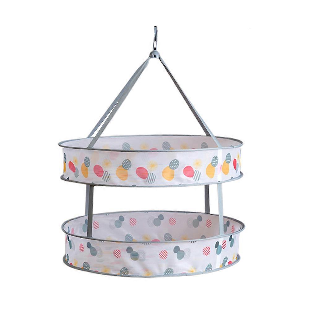 Foldable Laundry Basket Polyester Double Layer Design For Clothes Drying Windproof And Non Slip 61*61*80cm 1Pcs