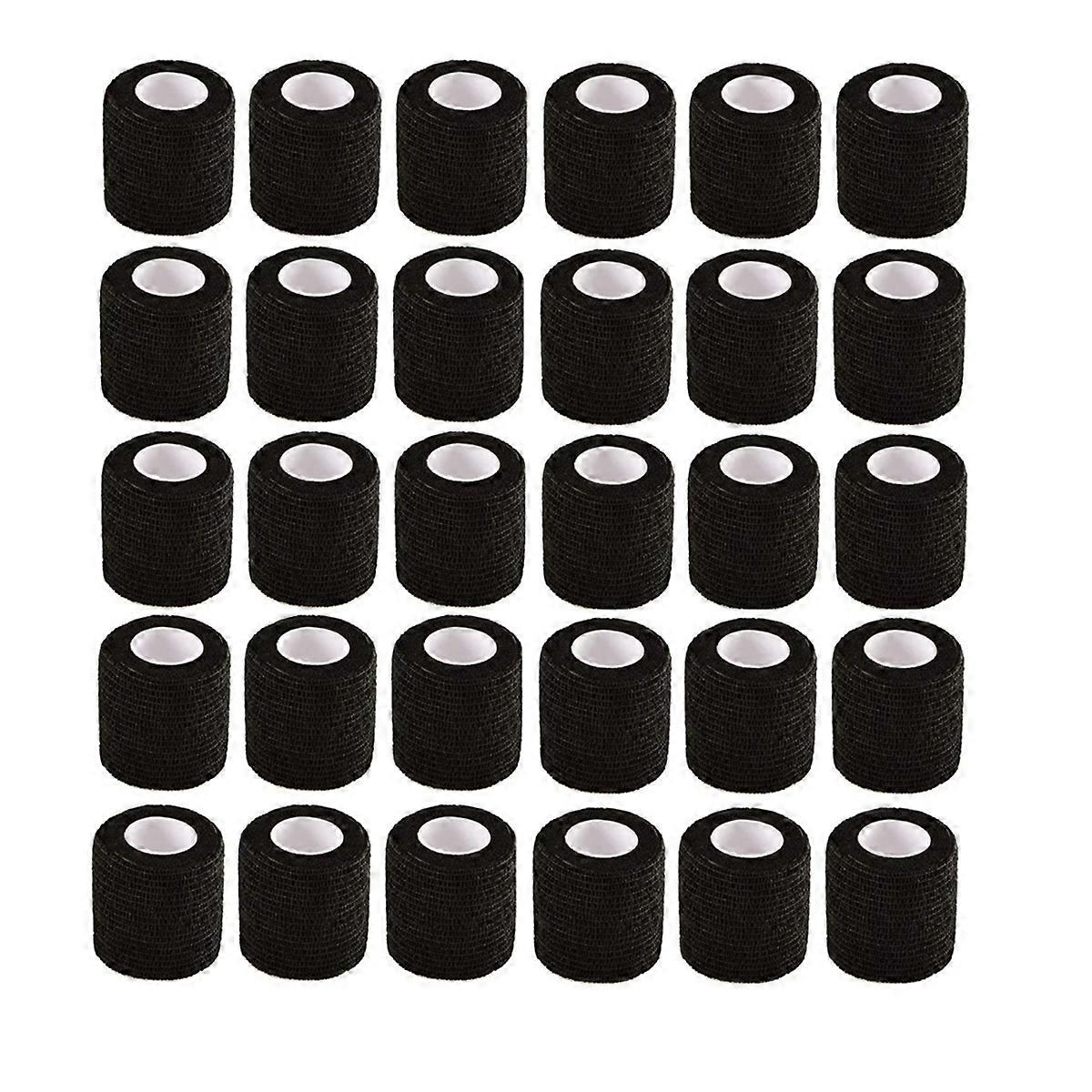 30Pcs Black Elastic Self-Adhesive Bandage 5 cm Fixed Elastic Bandage