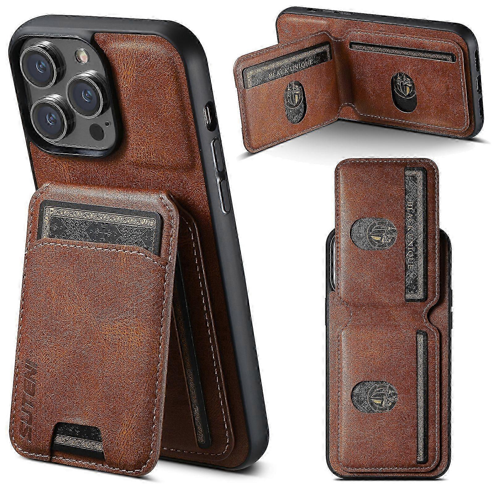 For iPhone17 Pro Max Wallet Phone Cover, 2 in 1 Detachable, Compatible with MagSafe,with Card Holder, PU Leather Kickstand Card Slots Case