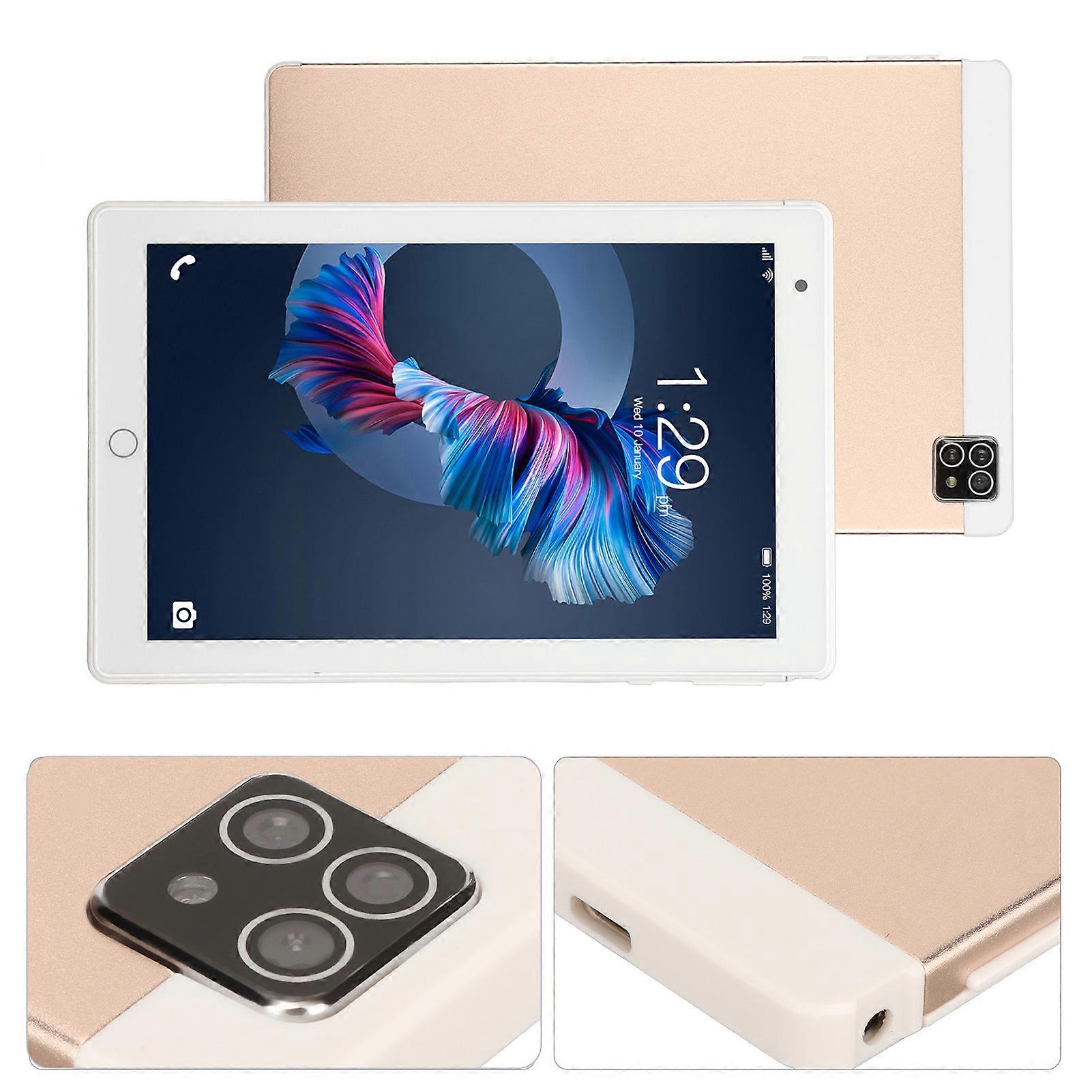 Tablette 8 pouces Processeur IPS 1920x1200 Octa Core 8 pouces 4 Go de RAM 64 Go de ROM 8800 mAh Batterie Type C Interface Tablette 64 Go Prise UK 100-240V 