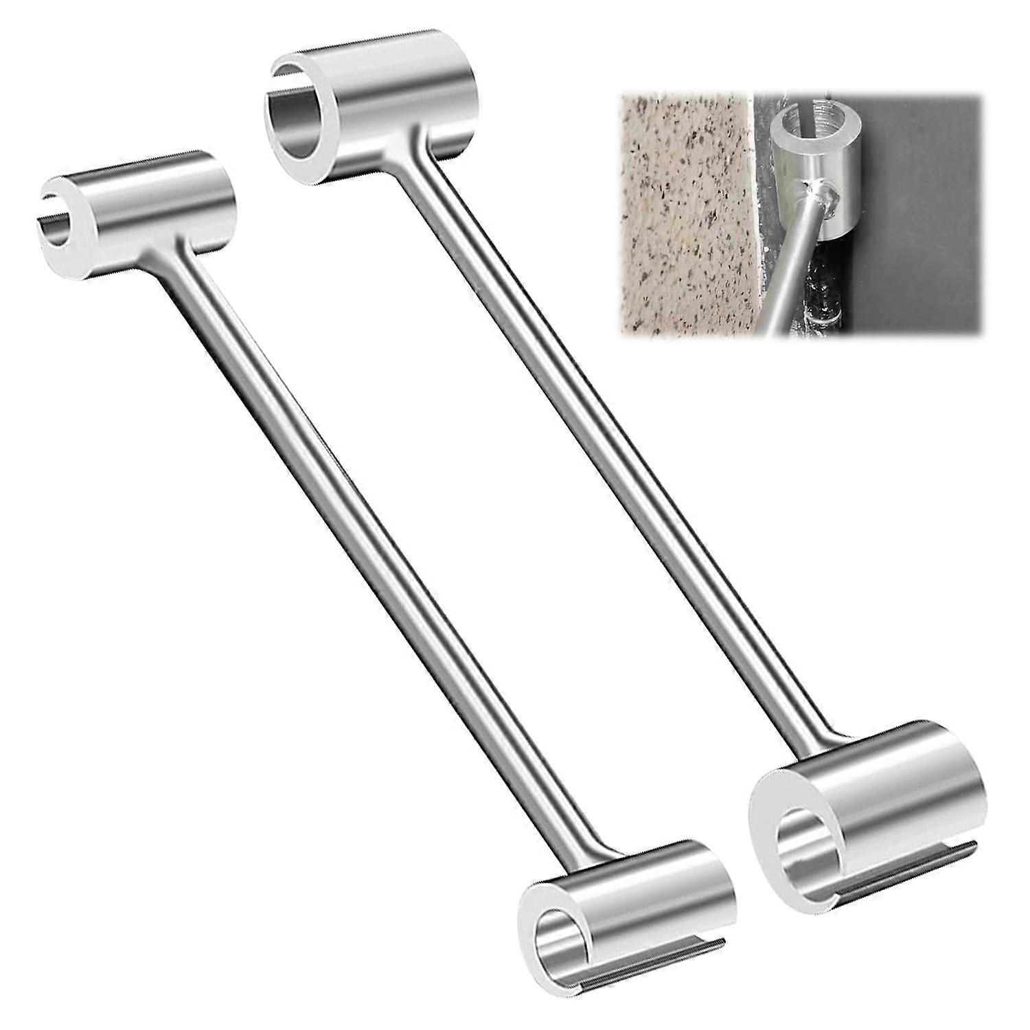 Door Hinge Adjustment Tool - 2-Piece Set, Easy To Use, Fire Door And Security Door Compatible, Silver Finish
