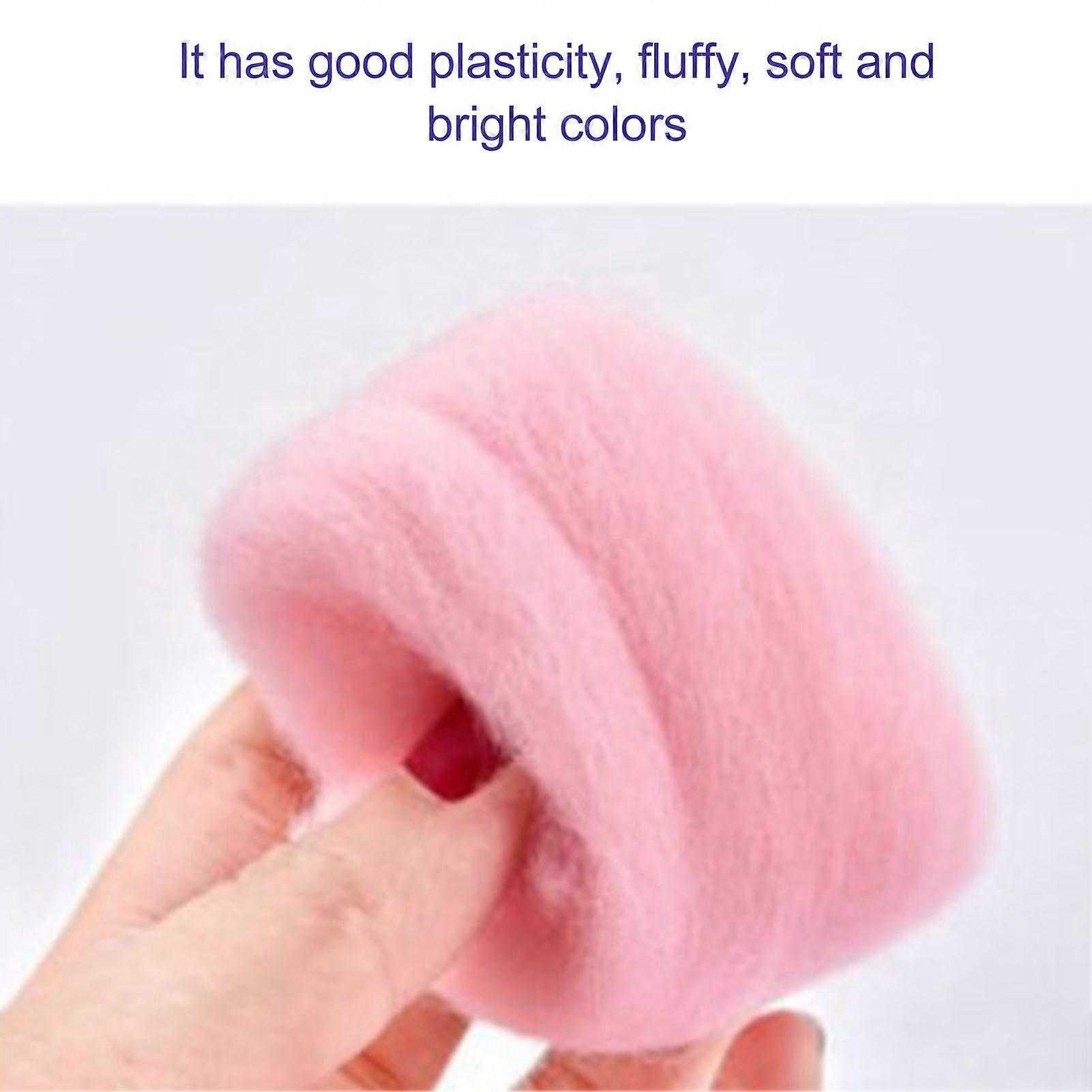 Needle Felting Kit Bright Colors Wool Soft Eco Friendly Safe Easy Operation Felting Kit for Kids Parents Gifting