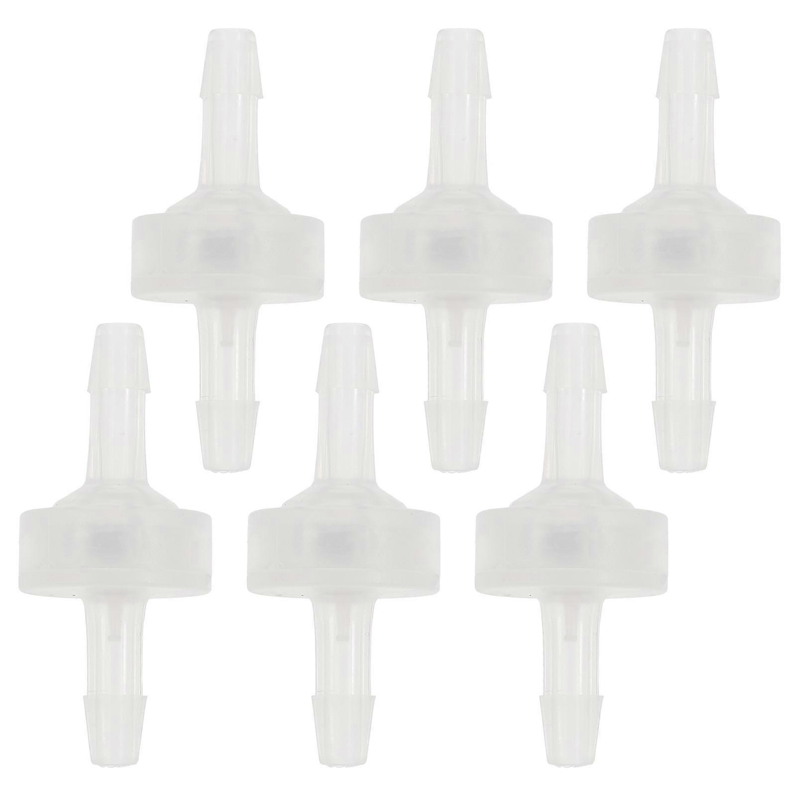 Akvarium Luftpump Backventil Envägs Plastventil För Vatten Förhindra Återflöde 6st