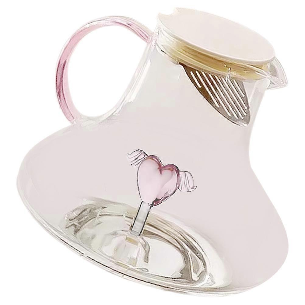Glass Water Container Iced Tea Pitchers Large Capacity Transparent Simple 17.50X17.00X15.50CM 1Pack
