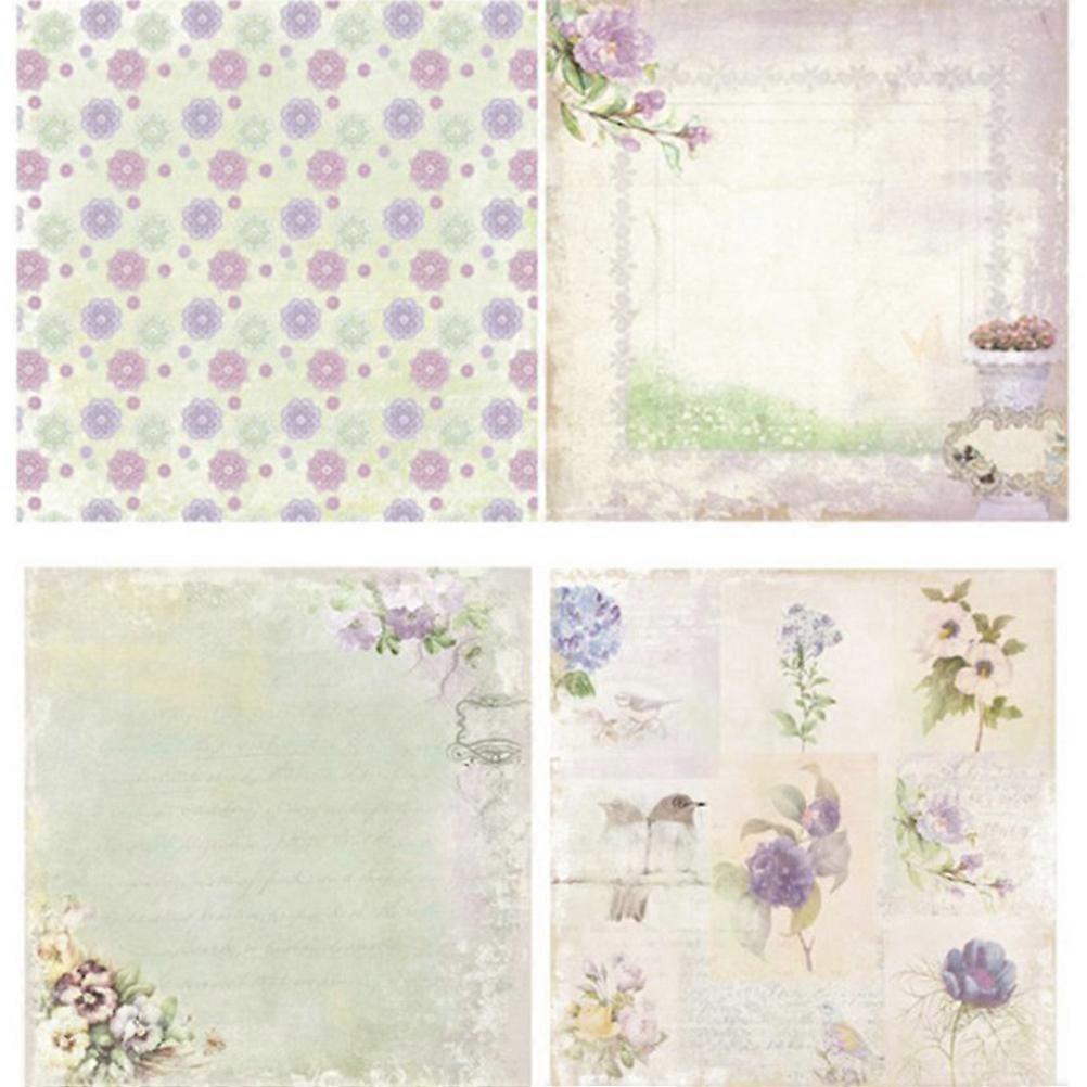 Cardstock Scrapbooking Paper Diy Backing Pads Assorted Color 15.2x15.2x0.01cm Gift Box 24Set
