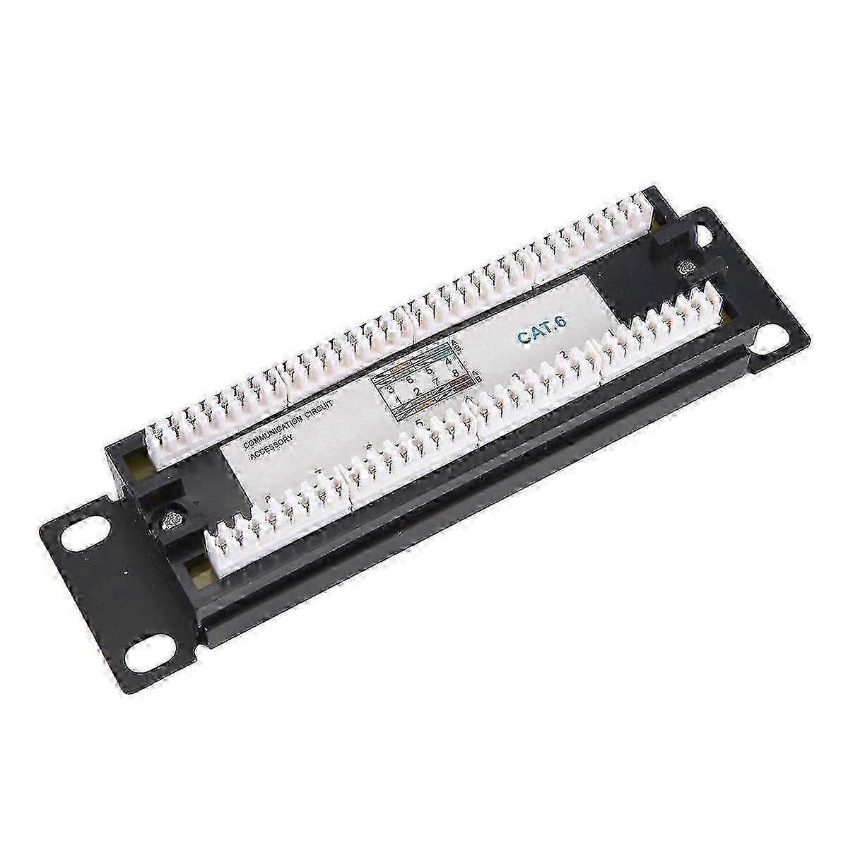 CAT6 8 Ports Patch Panel Rack Network 10 Inch 1U Rack Mount with RJ45 Socket for Household Distribu