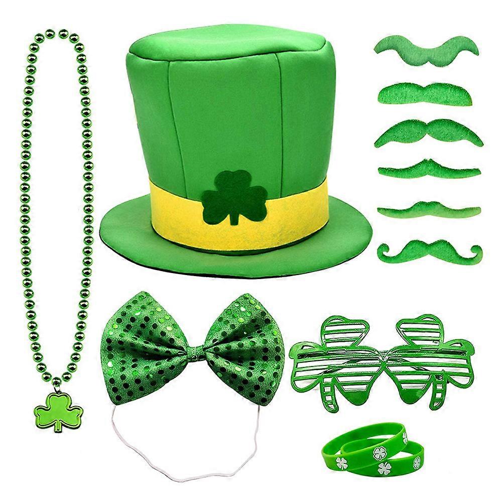 St Patrick Day Party Decor Set with Bright Green Fabric Photo Props for Festival Decoration and Memorable Moments 1 Set