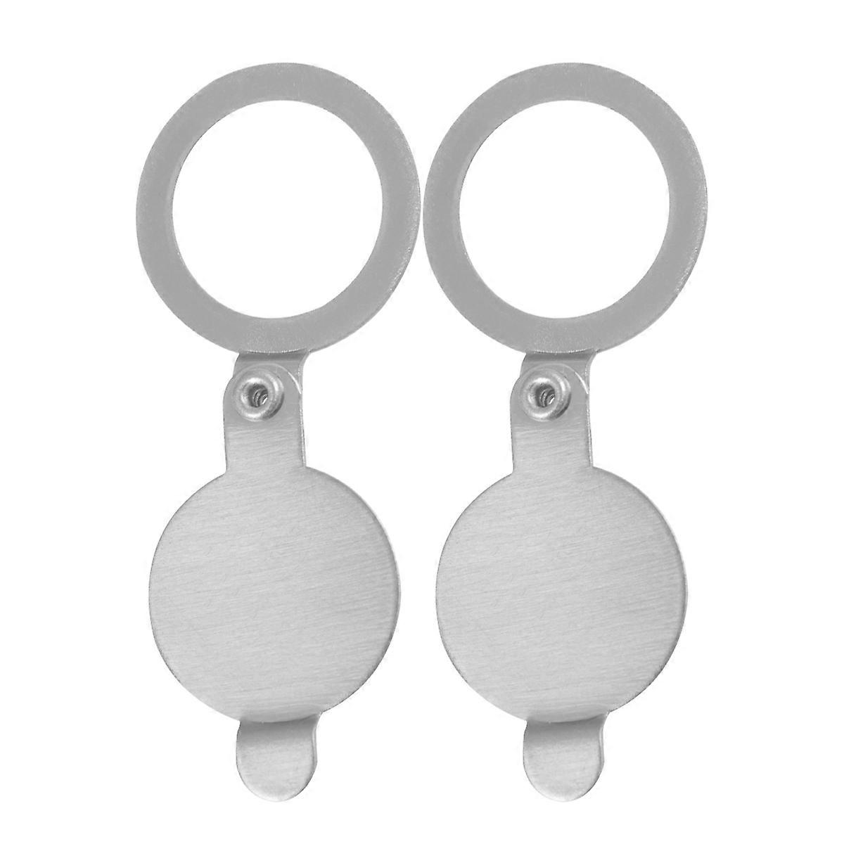 Peephole Viewer Protector Security Door Cat Eye Cover Copper 5.5x2x0.15cm 2Pcs Homeowners