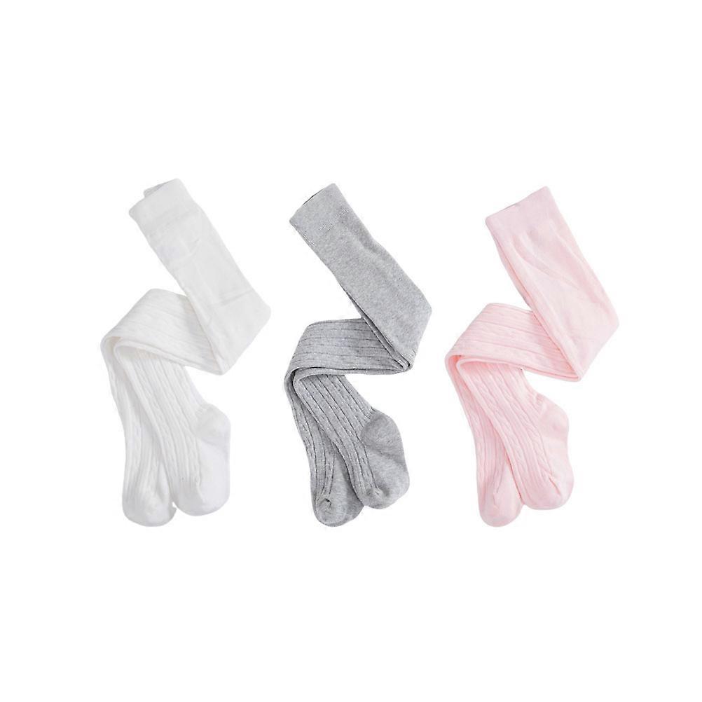 Baby Girl Tights Stockings Comfortable No Fading Leggings Pink 3Pcs
